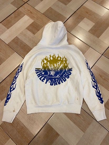 HARE × Vintage Vintage Hoodie Harley Davidson Flame Size US L / EU 52-54 / 3 - 1 Thumbnail