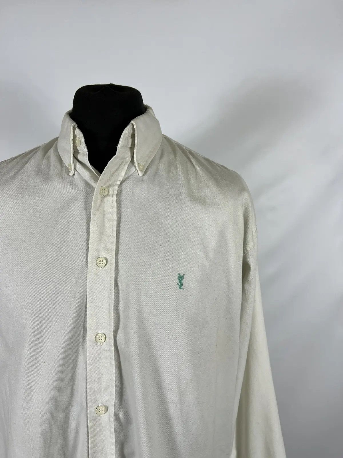 Designer × Vintage × Yves Saint Laurent Vintage Yves Saint Laurent long sleeve shirt Size US L / EU 52-54 / 3 - 3 Thumbnail
