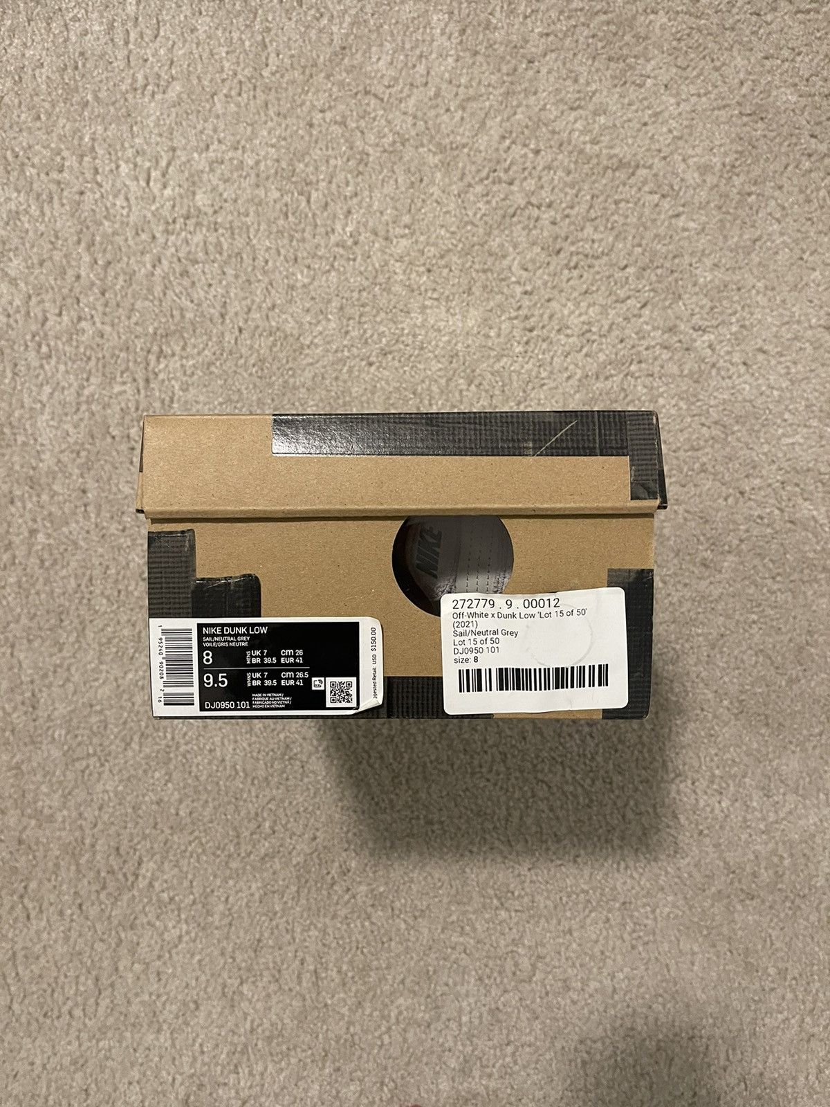 Nike × Off-White Off-White x Nike Dunk Low Size US 8 / EU 41 - 2 Thumbnail