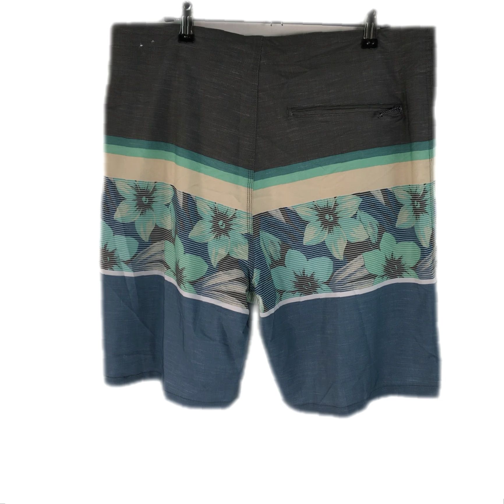 Vintage VINTAGE Orageous Mens Board Shorts Swim Trunks Gray Blue 33 Regular Size 33 Drawstring Mens Swimwear 90s? Size US 33 - 2 Thumbnail