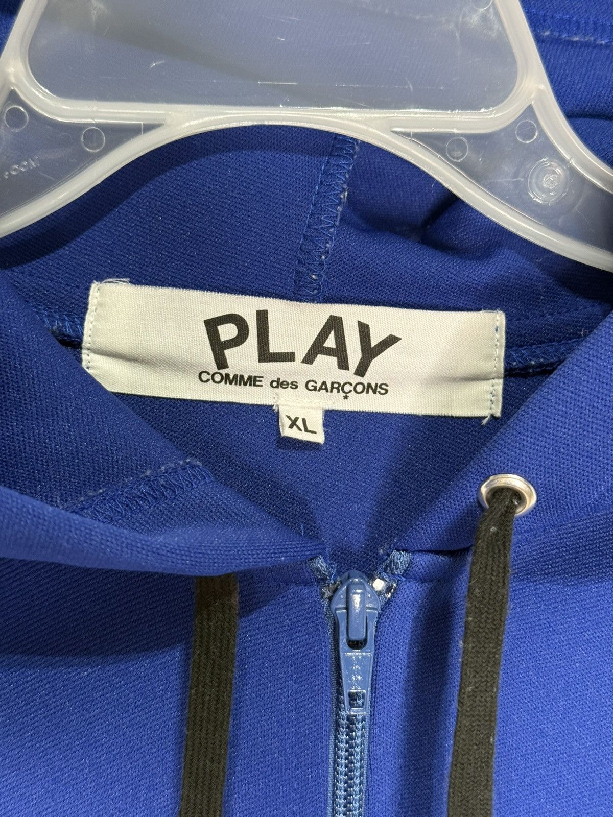 Comme des Garcons Comme des Garcons PLAY Blue Full-Zip Hoodie Size US XL / EU 56 / 4 - 2 Thumbnail