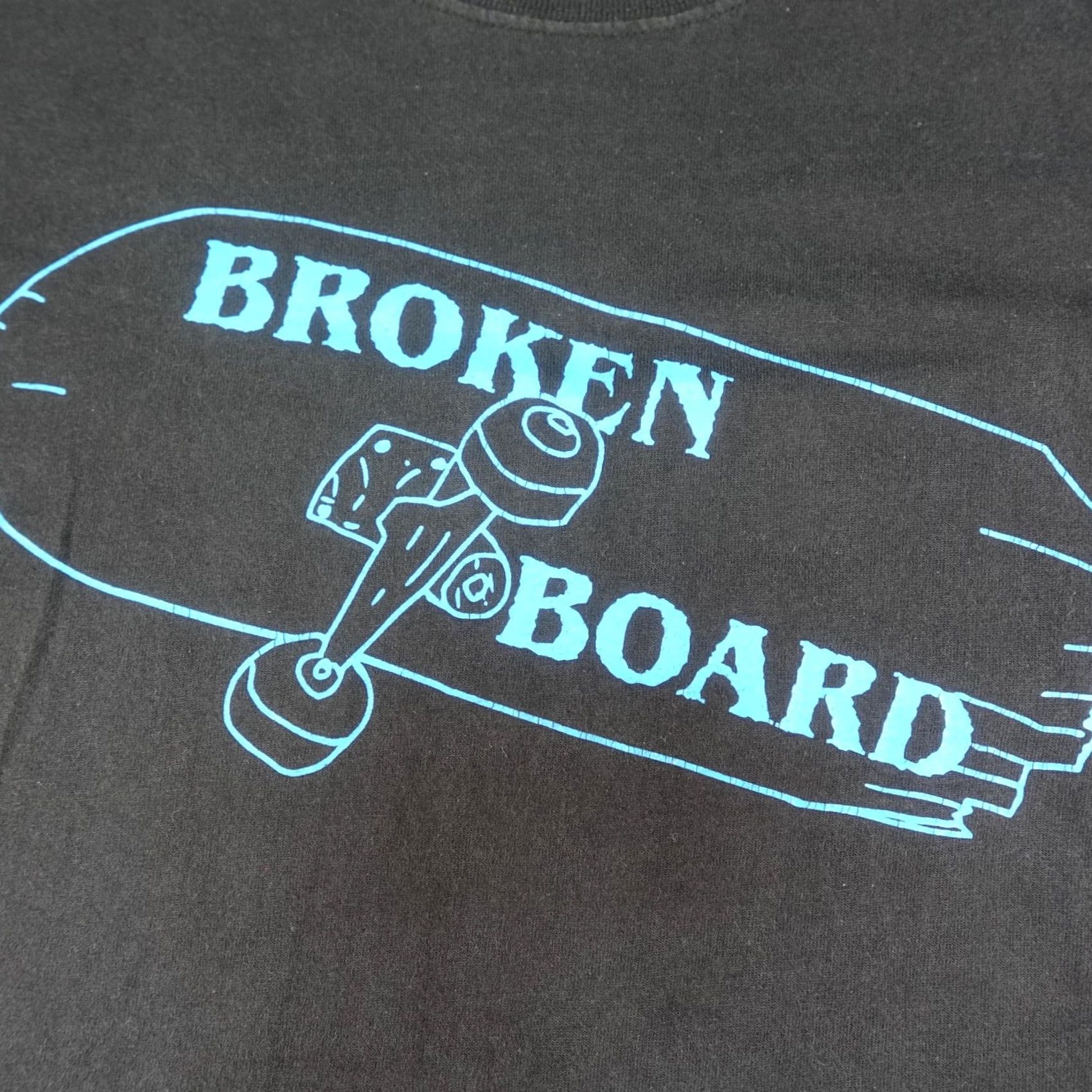 Hanes Hanes Broken Board Skater Shirt Mens XL Black Graphic Tee Skating Size US XL / EU 56 / 4 - 2 Thumbnail