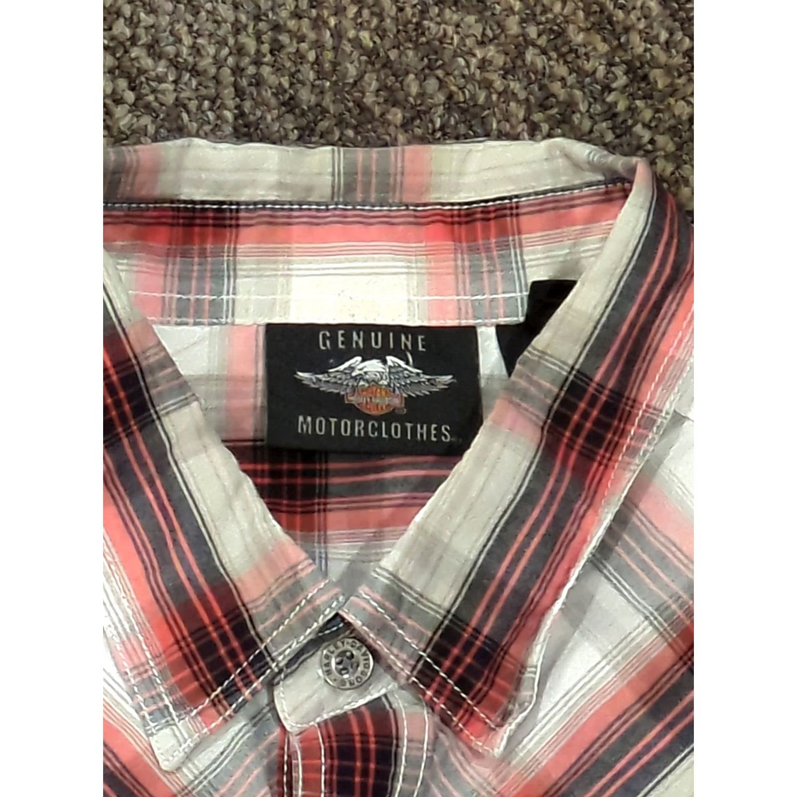 Harley Davidson Genuine HARLEY-DAVIDSON Patch Logo Button Shirt XXL Mens Shirt Short Sleeve Multicolor Plaid Embroidered Pocket Button-Up Casual Workwear Size US XXL / EU 58 / 5 - 3 Thumbnail
