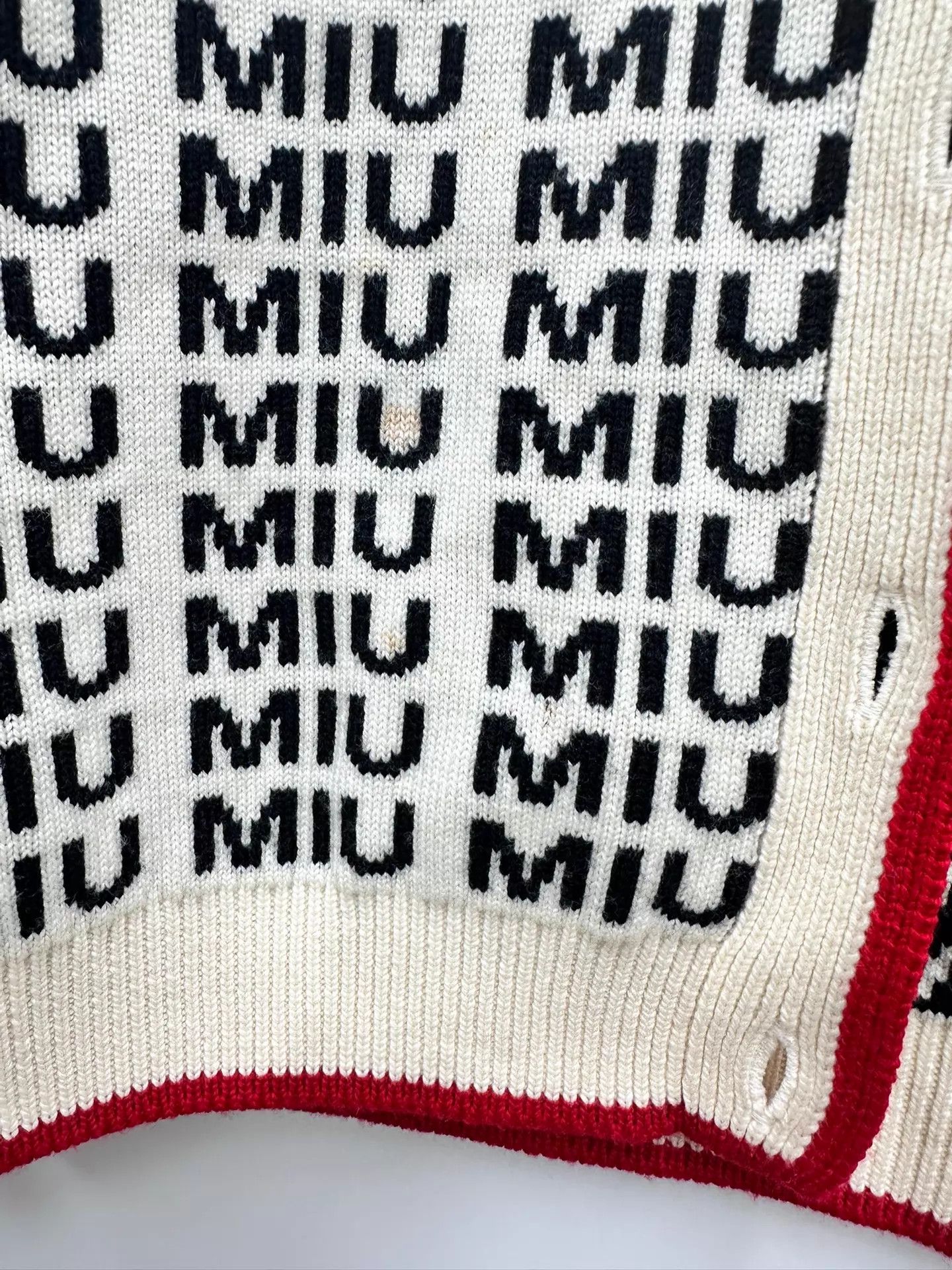 Miu Miu MIU MIU all-over print cardigan size 40 Size S / US 4 / IT 40 - 7 Thumbnail