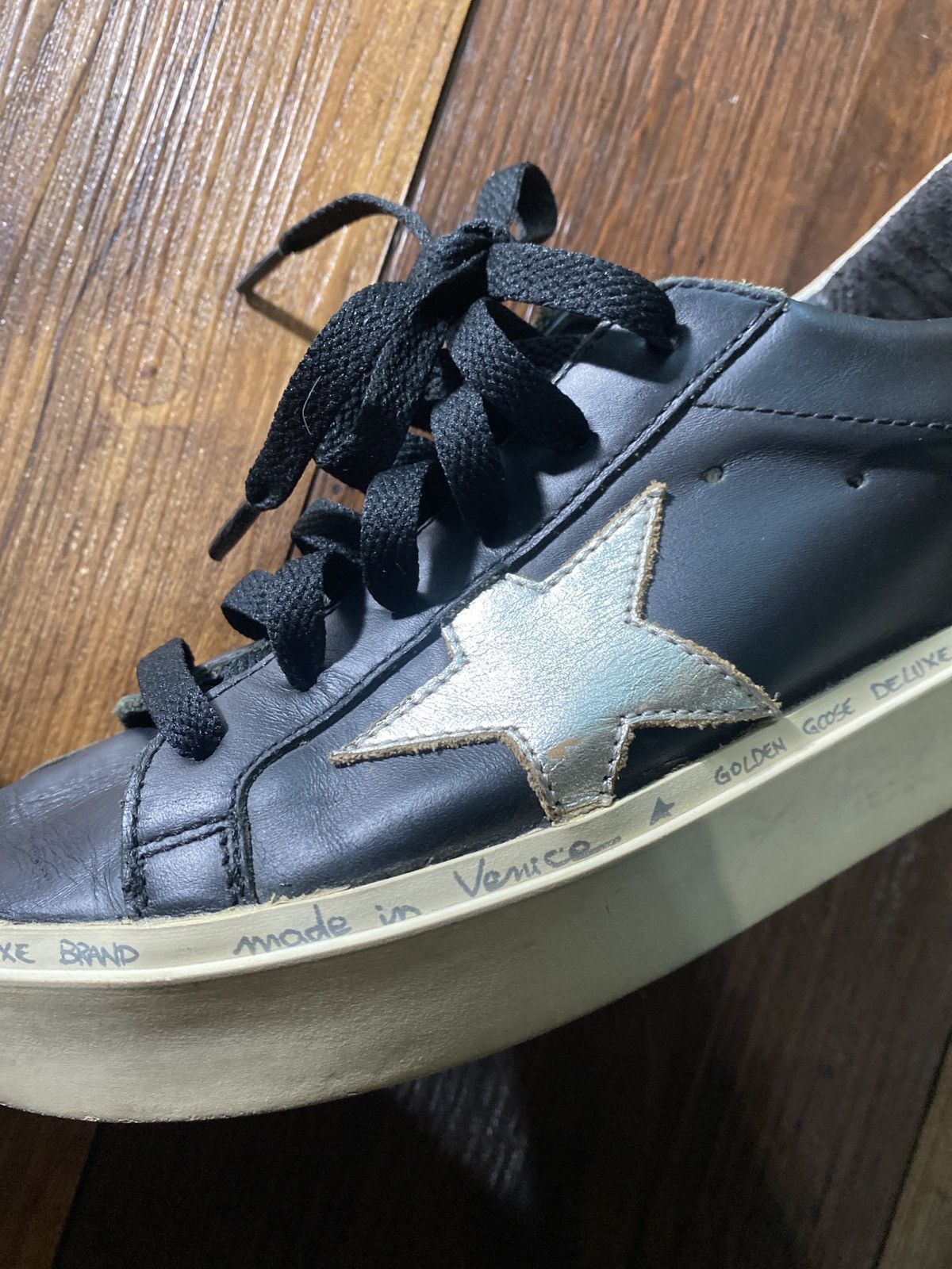 Golden Goose Golden Goose Hi Star Black Silver Size US 5 / IT 35 - 9 Thumbnail