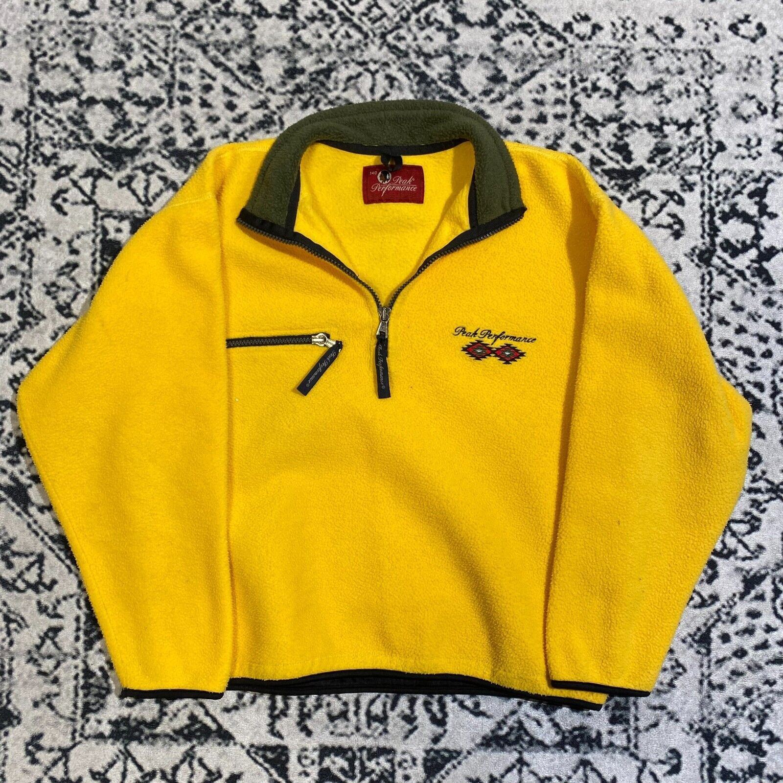 Peak Performance × Vintage Peak Performance Yellow Polyester Halfzip Fleece Size XS Size US XS / EU 42 / 0 - 1 Thumbnail