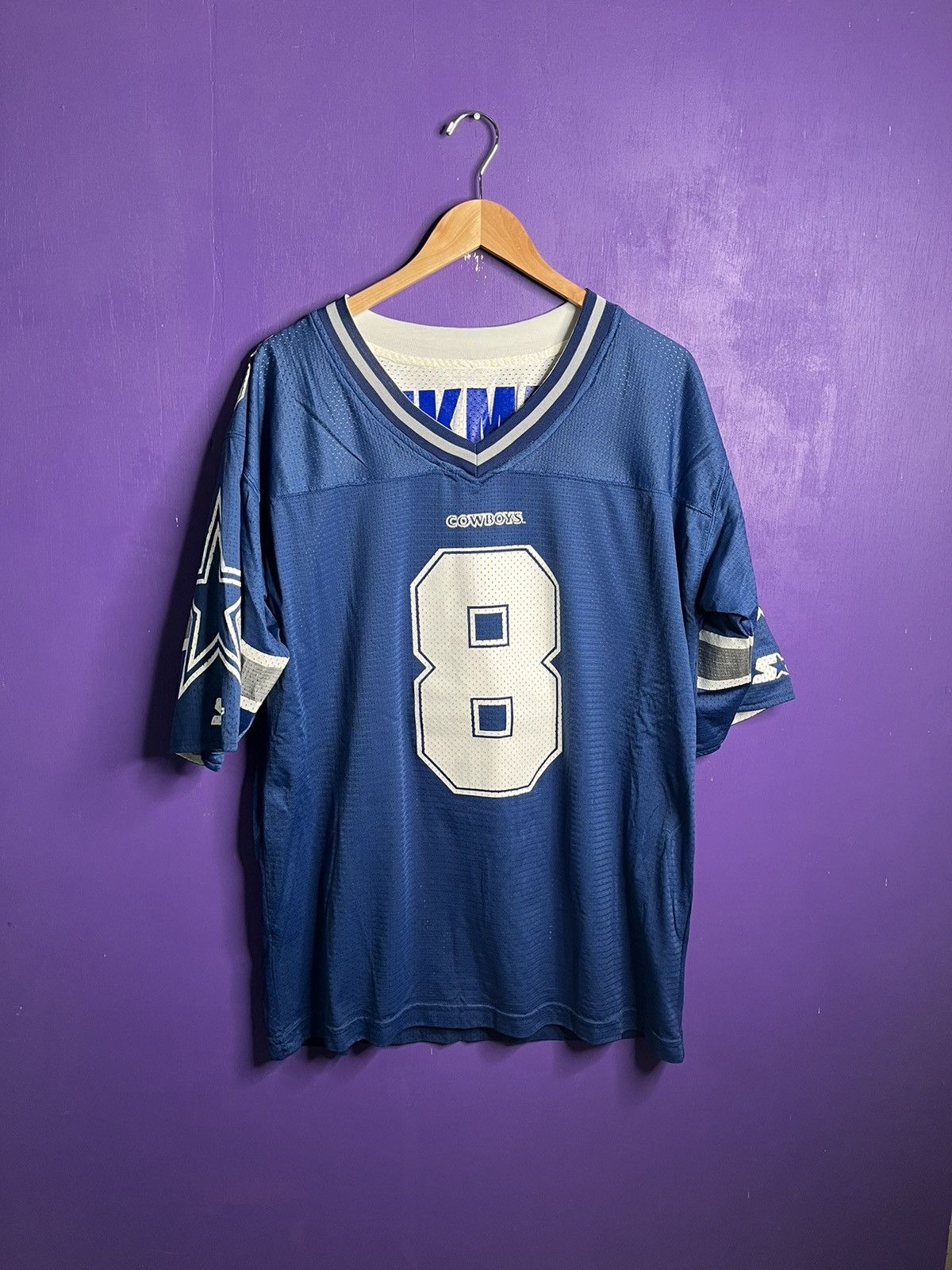 NFL × Vintage Vintage 90s Dallas cowboys Troy Aikman reversible jersey Size US XL / EU 56 / 4 - 1 Thumbnail