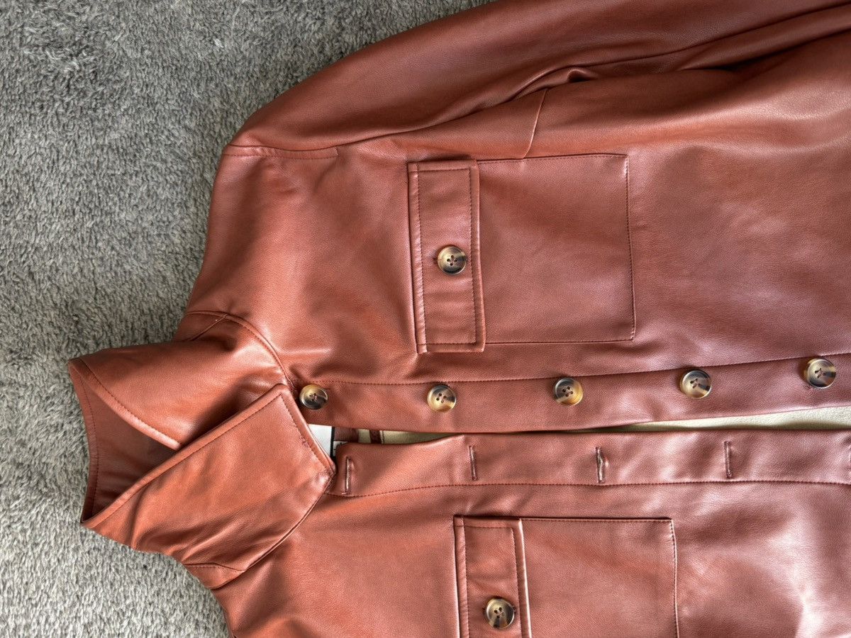 New York Yankees Bagatelle Collection brown leather women’s jacket. Size L Size L / US 10 / IT 46 - 6 Thumbnail