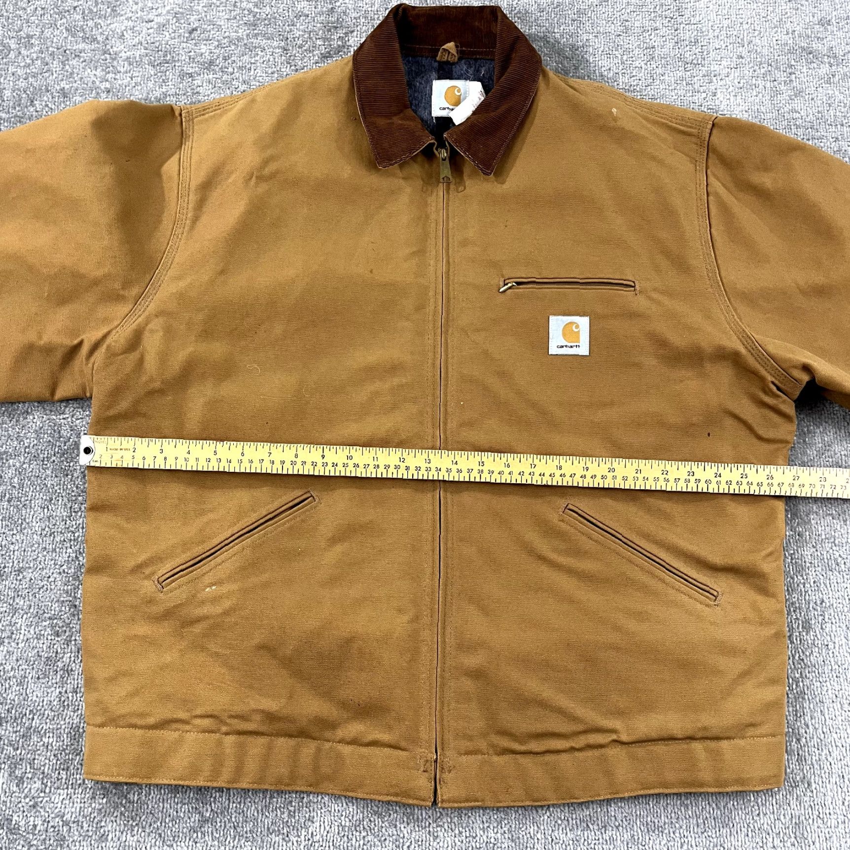 Carhartt VINTAGE Carhartt Jacket Mens 50 Tall Brown Detroit Blanket Lined USA Overcoat Long 90s Classic Workwear Mens Size US M / EU 48-50 / 2 - 7 Thumbnail