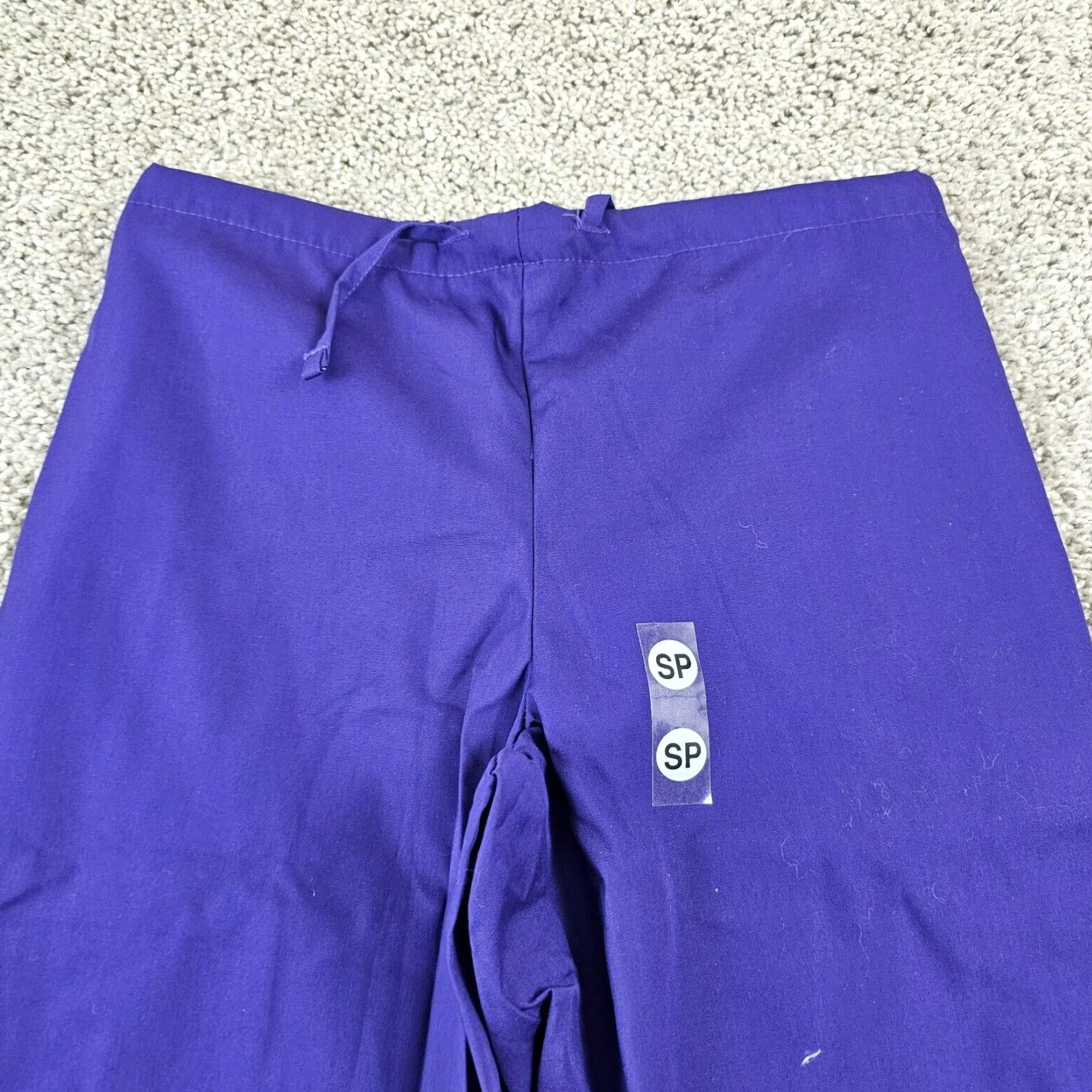 Vintage WS Gear Scrub Pants Women's Small S Purple Boot Cut Drawstring NWT 28x29 Size 28" / US 6 / IT 42 - 2 Thumbnail