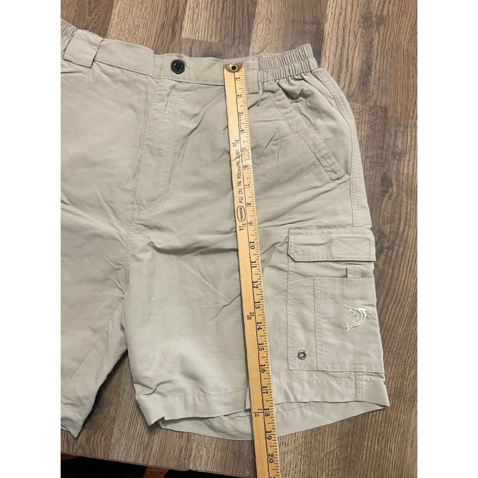 Vintage Reel Legends Performance Clothing Shorts Men Large Khaki Cargo Shorts Beige Modern Casual Cargo 50%? Size US 33 - 7 Thumbnail