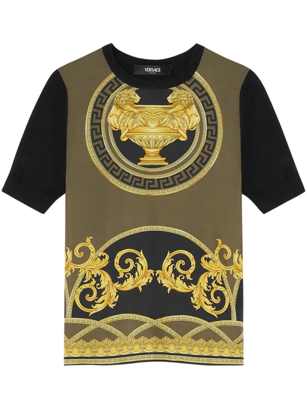 Versace o1s22i1n1024 The Cup Of Knitted T-Shirt in Black Size M / US 6-8 / IT 42-44 - 1 Thumbnail