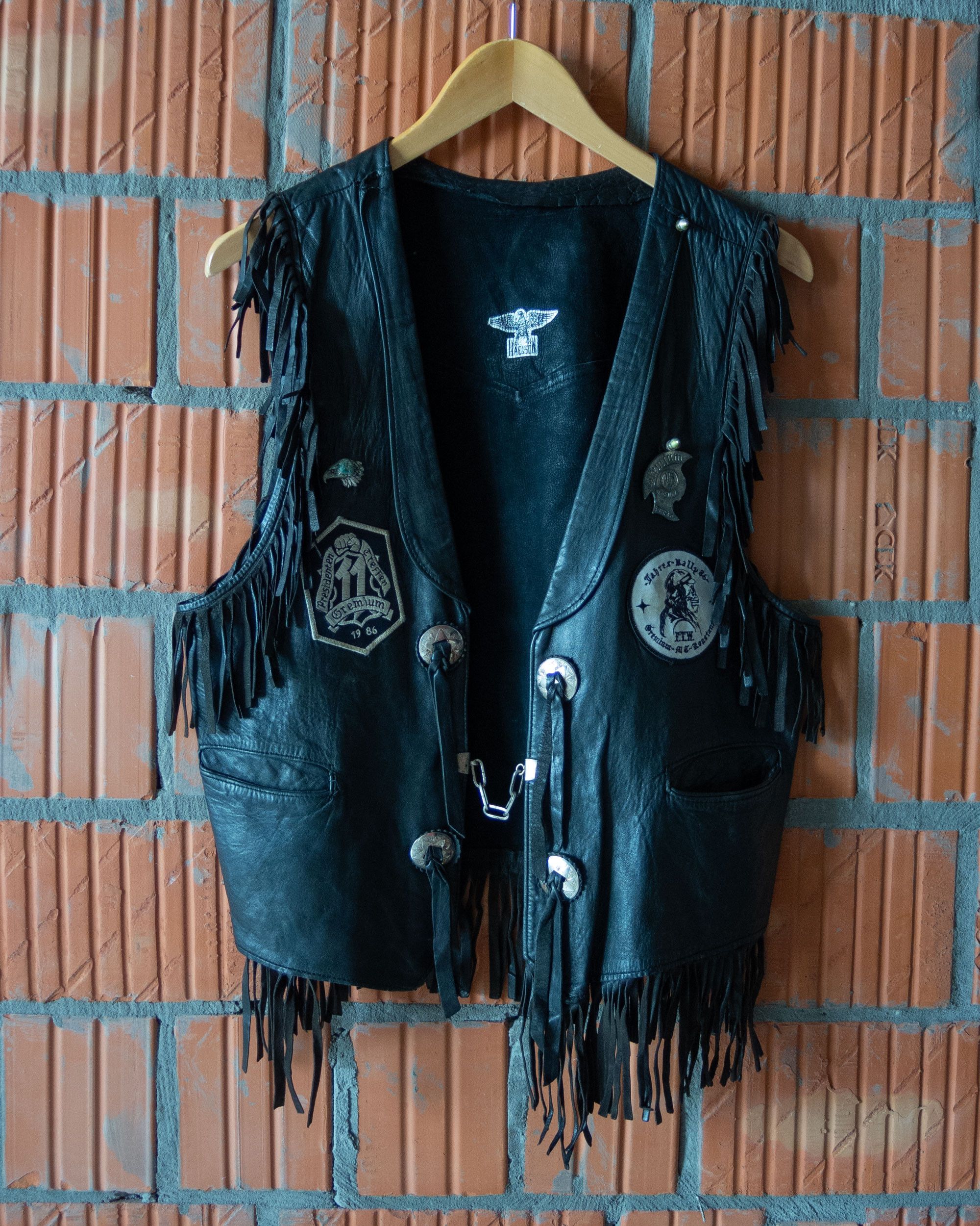 Japanese Brand Vintage biker leather Haelson vest Size US L / EU 52-54 / 3 - 5 Thumbnail