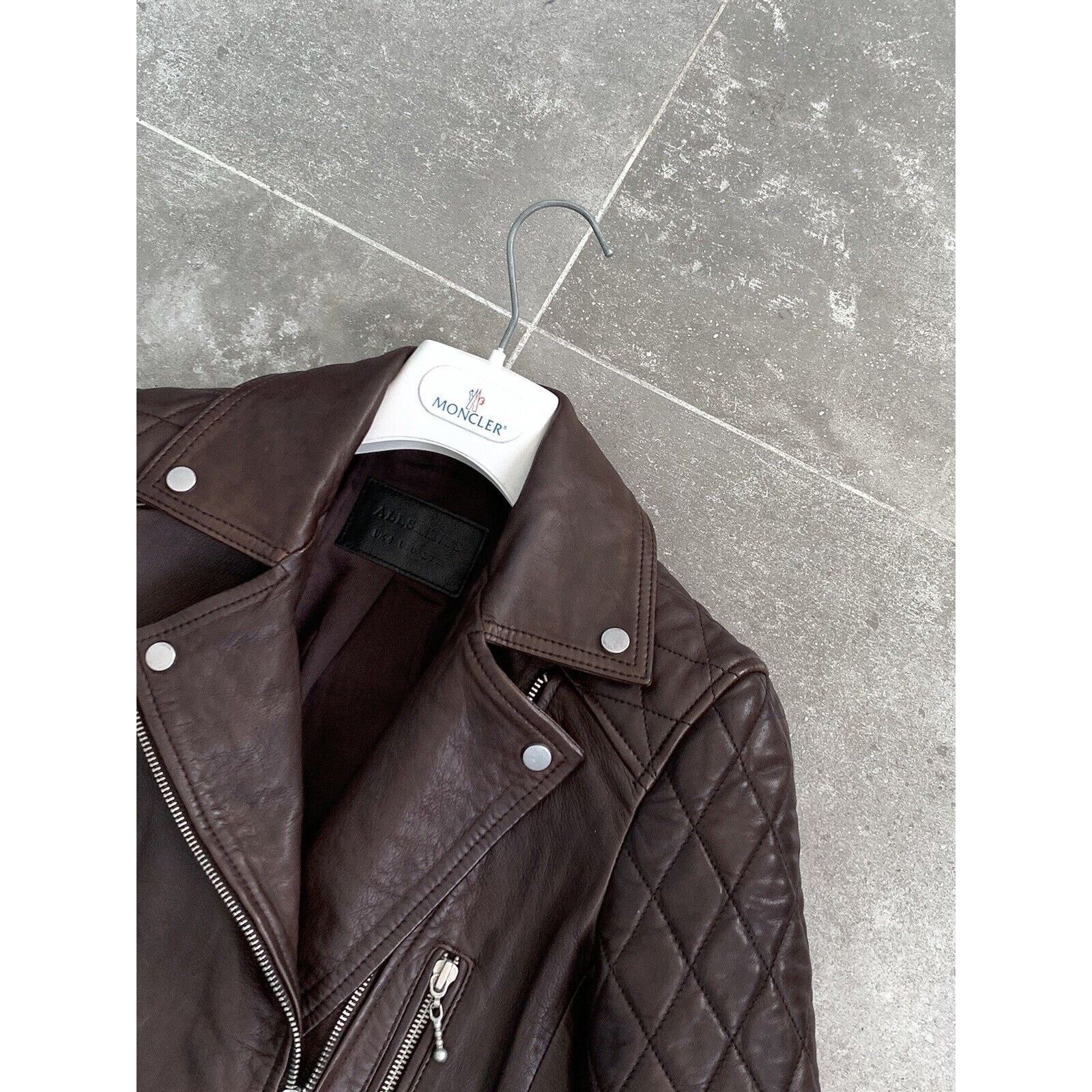 Allsaints Women ALL SAINTS Armstead Leather Biker Jacket XXS UK 4 US 0 Size XXS / US 00 / IT 34 - 11 Thumbnail