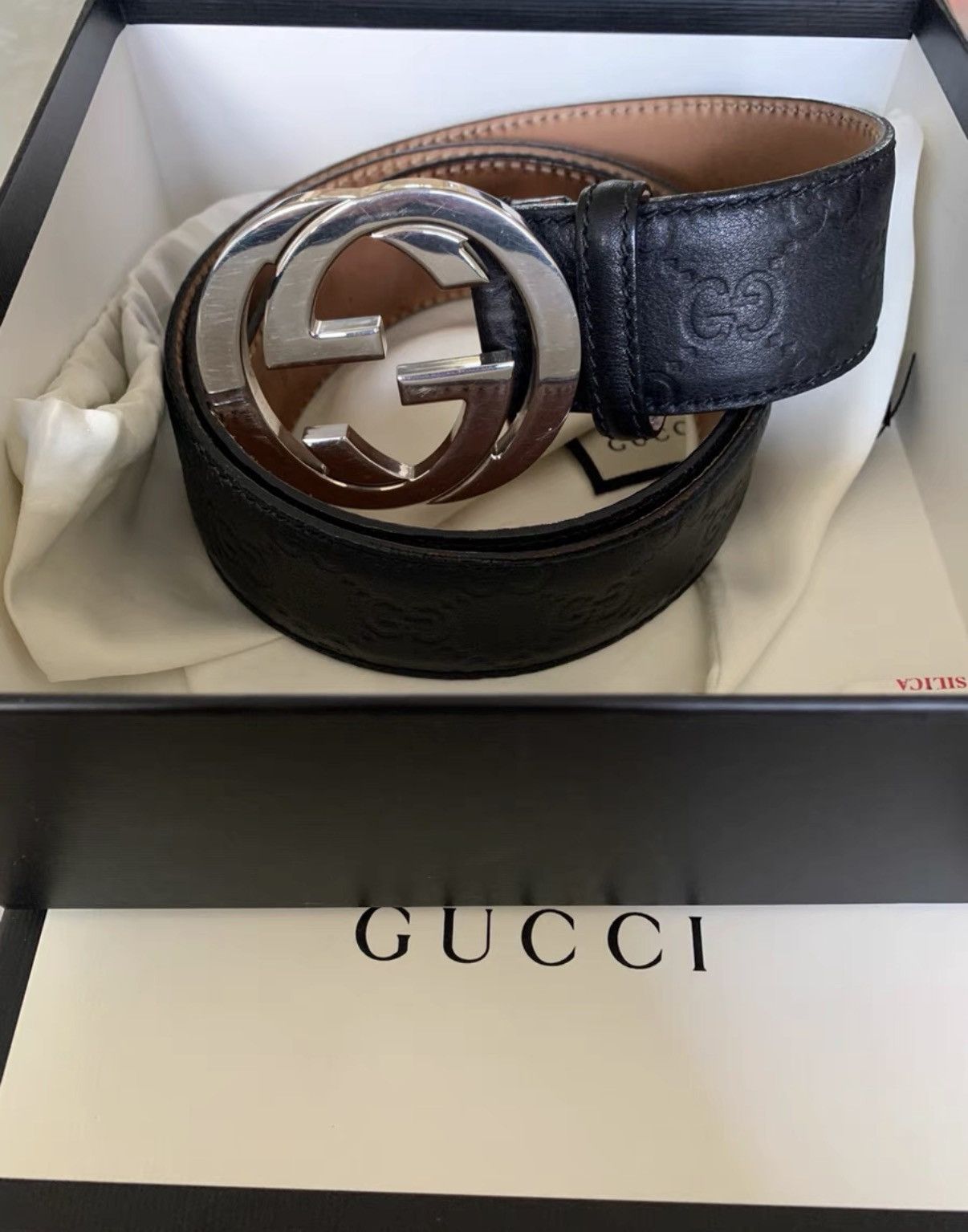 Gucci Gucci Genuine Leather Belt K16 Size ONE SIZE - 1 Thumbnail