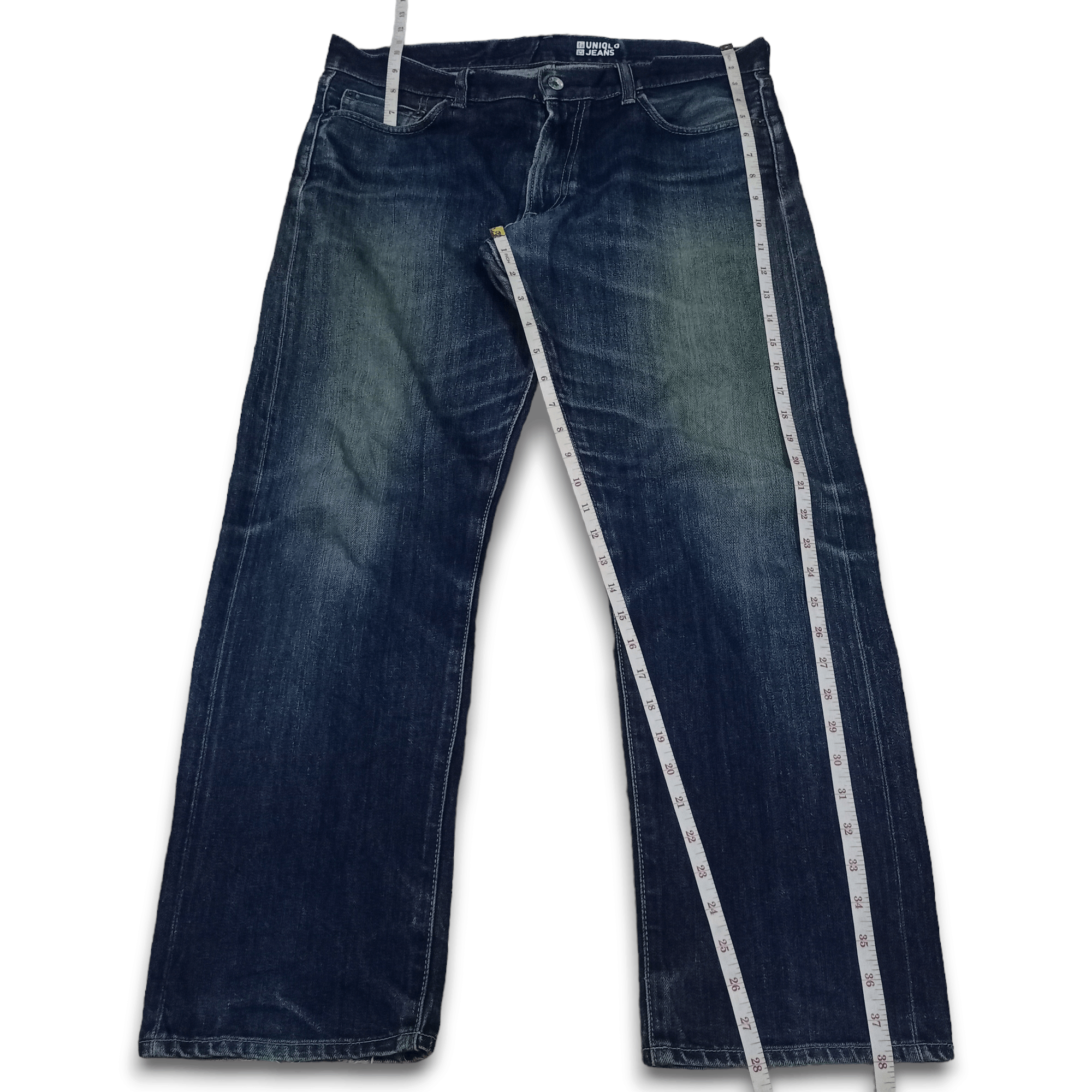 Japanese Brand × Uniqlo Vintage Uniqlo Selvedge Mud Wash Distressed Loose Jeans Size US 36 / EU 52 - 11 Thumbnail