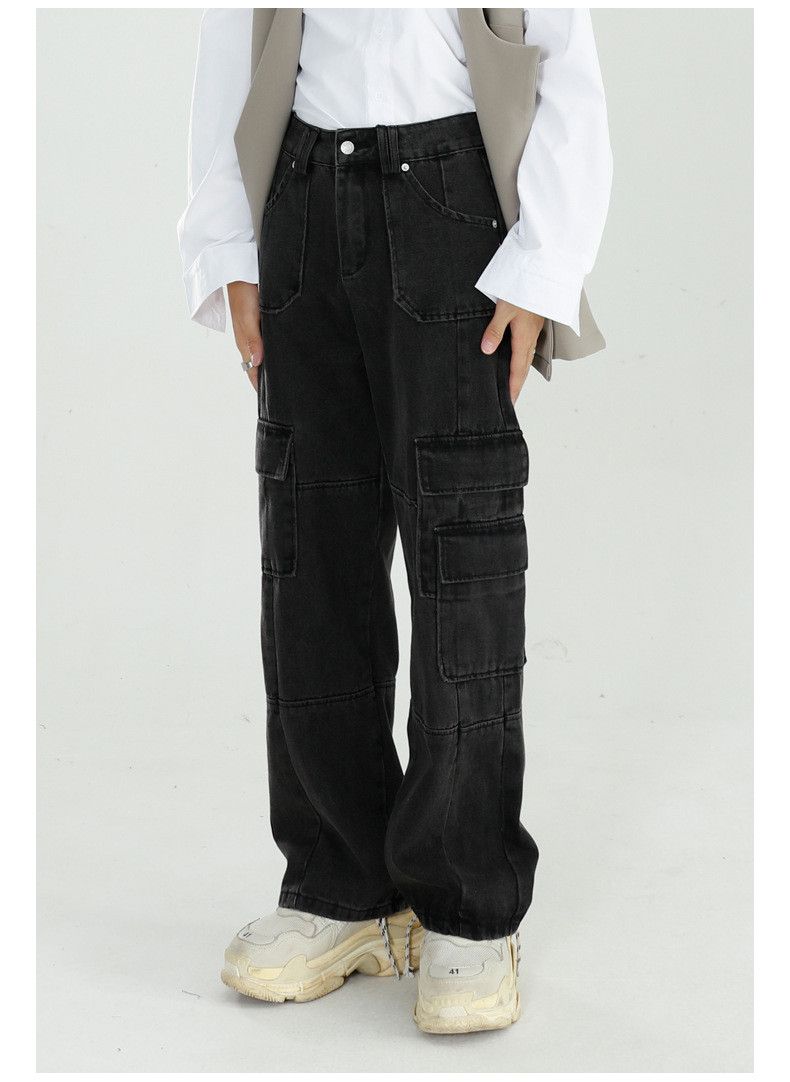 Japanese Brand Vintage washed loose wide-leg lazy cargo jeans y2k Size US 32 / EU 48 - 1 Thumbnail
