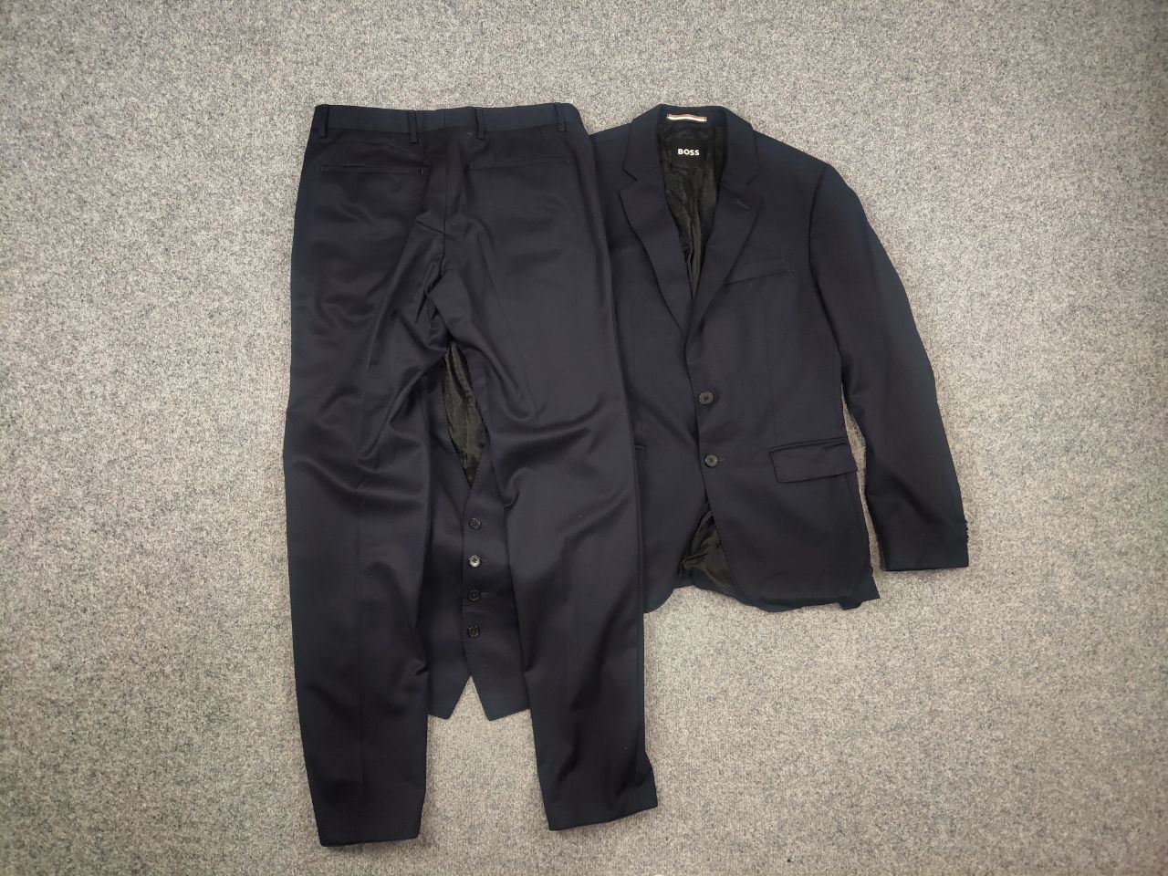 Hugo Boss Boss one the suit Design Navy Slim three-piece Blazer Pants Size 36R - 15 Thumbnail
