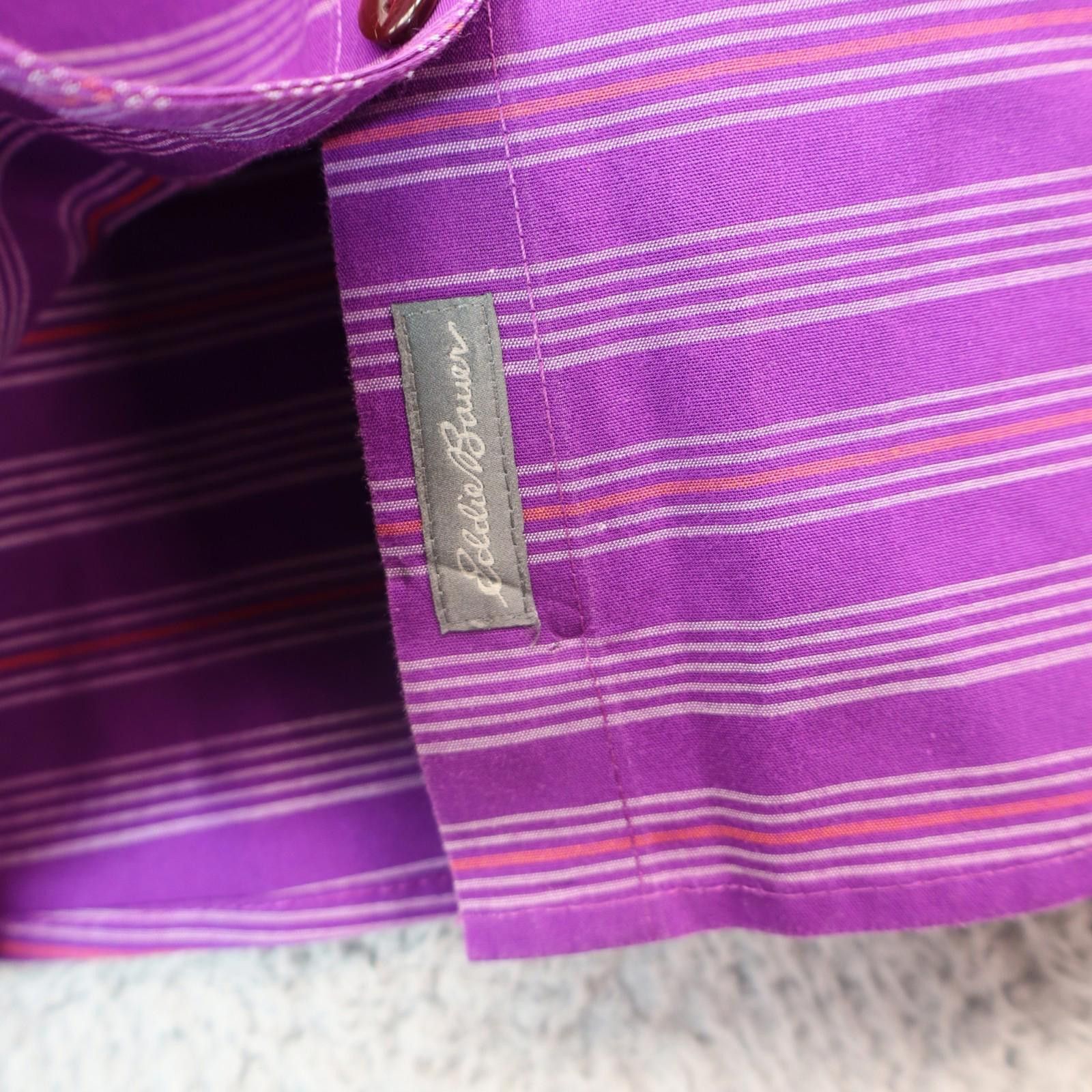 Eddie Bauer Women TXL Button Down Shirt Classic Fit Purple Eddie Bauer Size L / US 10 / IT 46 - 4 Thumbnail