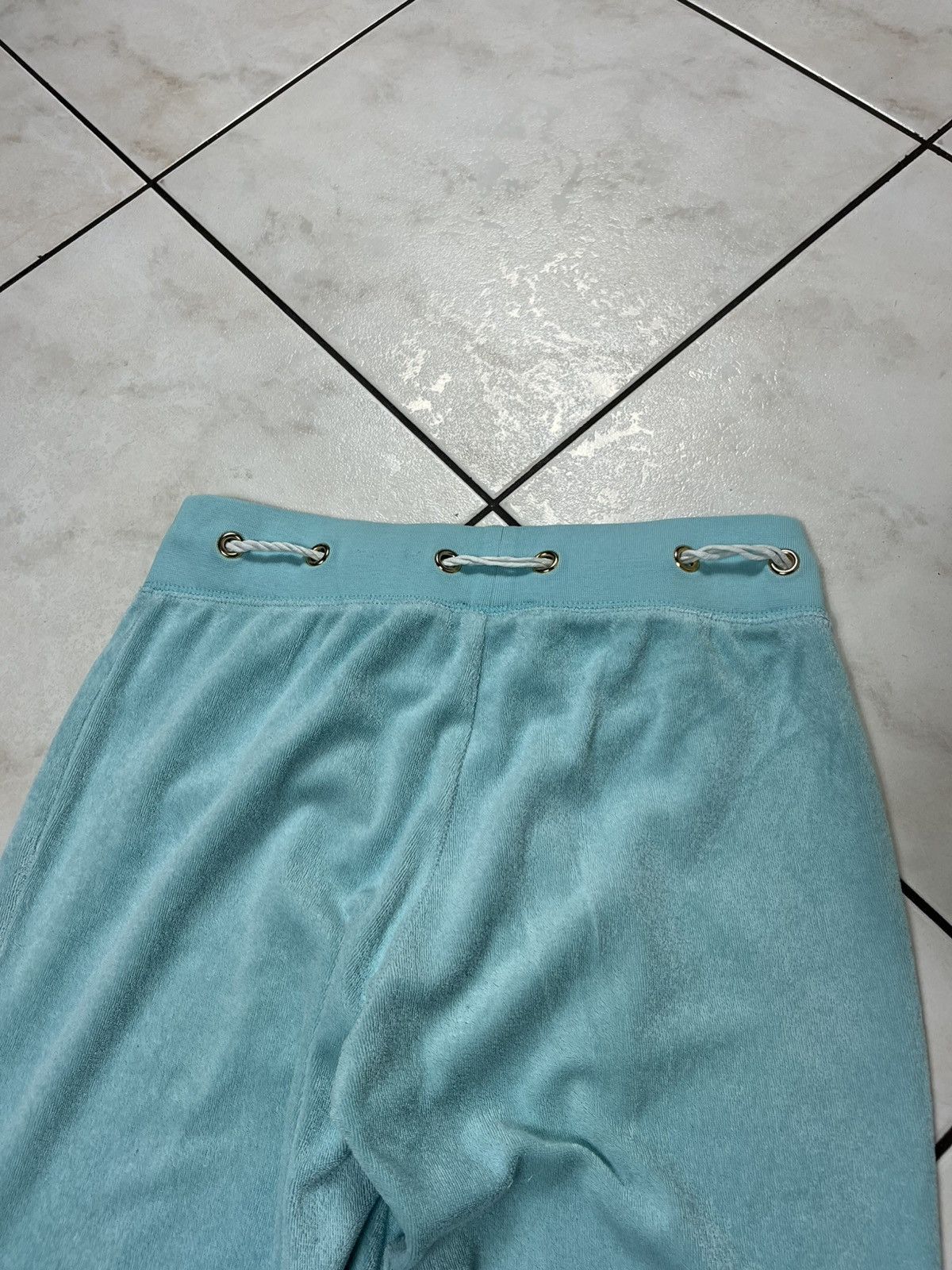 Juicy Couture × Vintage Vintage Juicy Couture Black label y2k velvet pants string Size 26" / US 2 / IT 38 - 13 Thumbnail