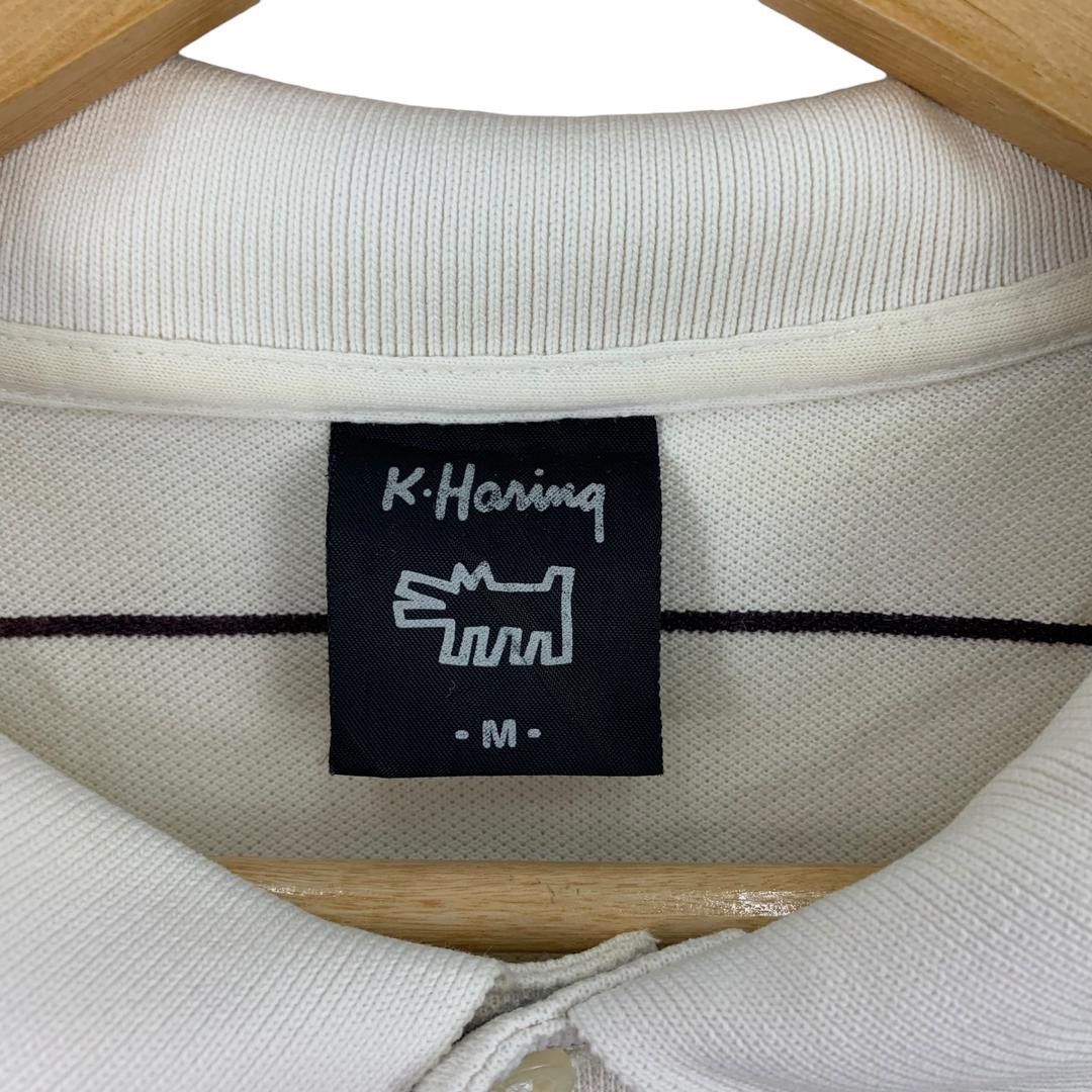 Keith Haring × Vintage Vintage KEITH HARING stripe polo tee Size US M / EU 48-50 / 2 - 3 Thumbnail
