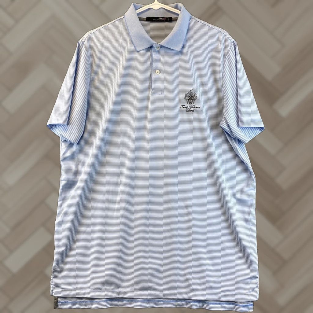 RLX Ralph Lauren RLX Ralph Lauren Golf Polo Shirt Mens L Blue Striped Wicking / 81-66 Size US L / EU 52-54 / 3 - 1 Thumbnail