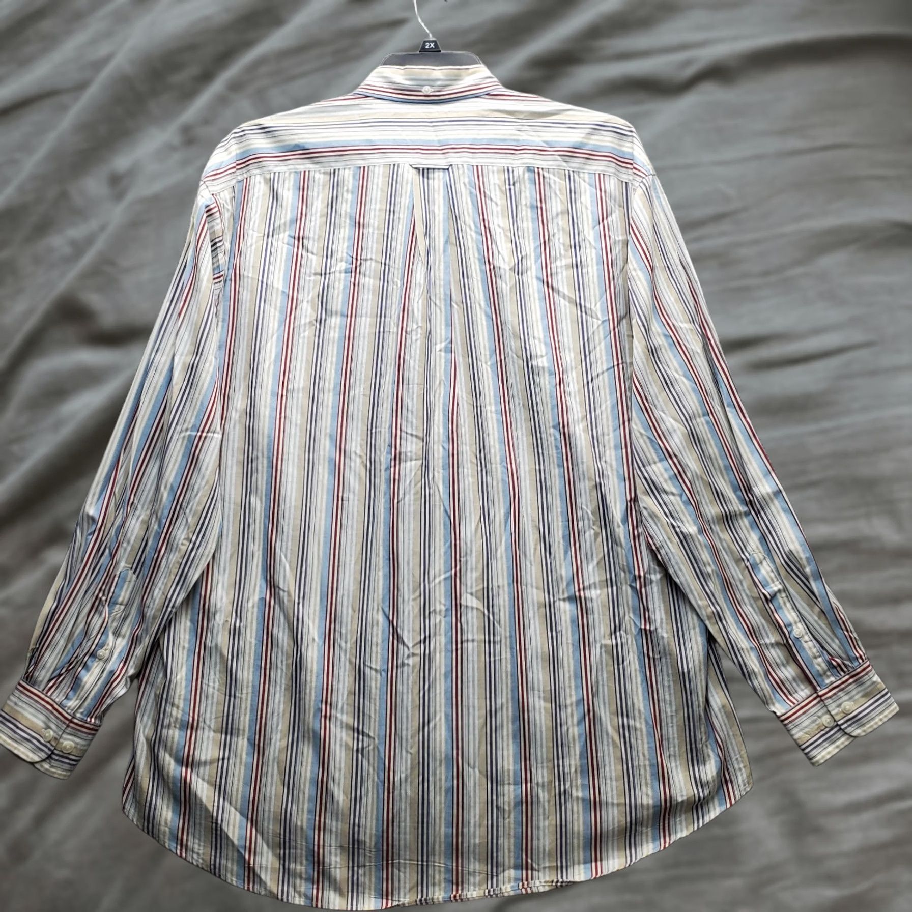 Faconnable Façonnable Shirt Mens XL Multicolor Striped Chest Pocket Button Down Collared Shirt Size US XL / EU 56 / 4 - 1 Thumbnail