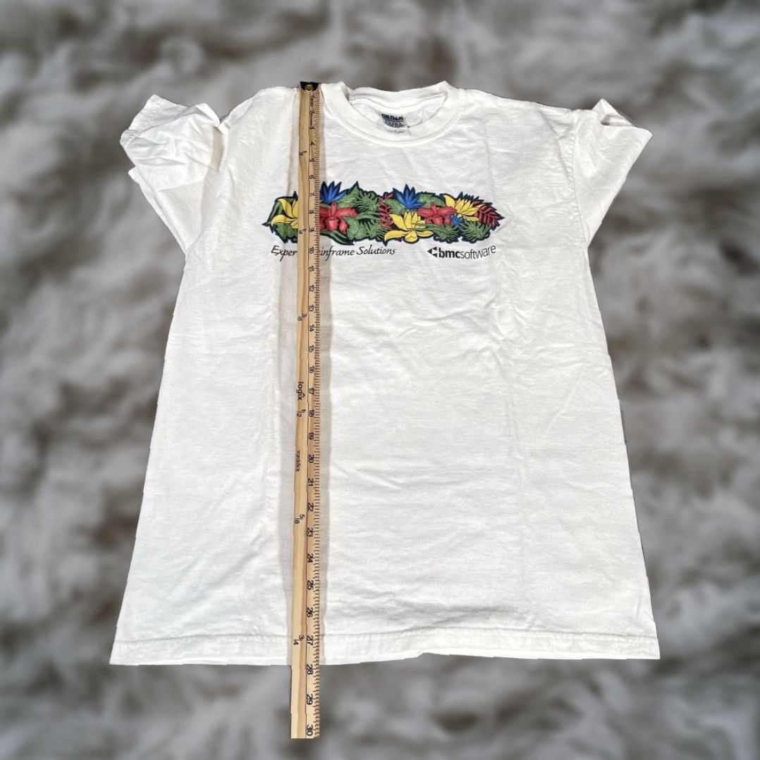 Vintage VINTAGE BMC Software Graphic Print Crew Neck Short Sleeve T Shirt Mens Medium White Cotton Retro Size US M / EU 48-50 / 2 - 6 Thumbnail