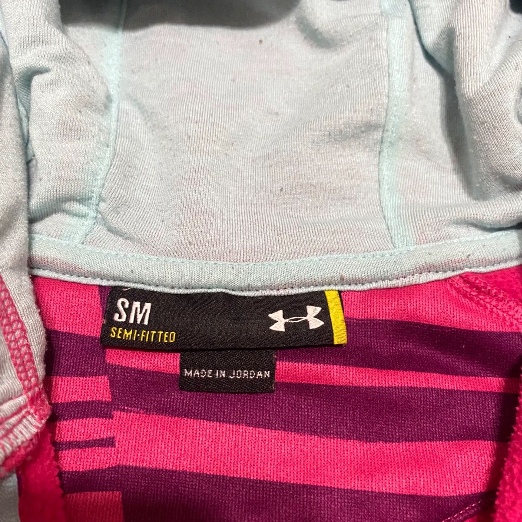 Under Armour Under Armour Hoodie Womens Small Multicolor Striped Full Zip Hooded Semi Fitted Size S / US 4 / IT 40 - 3 Thumbnail