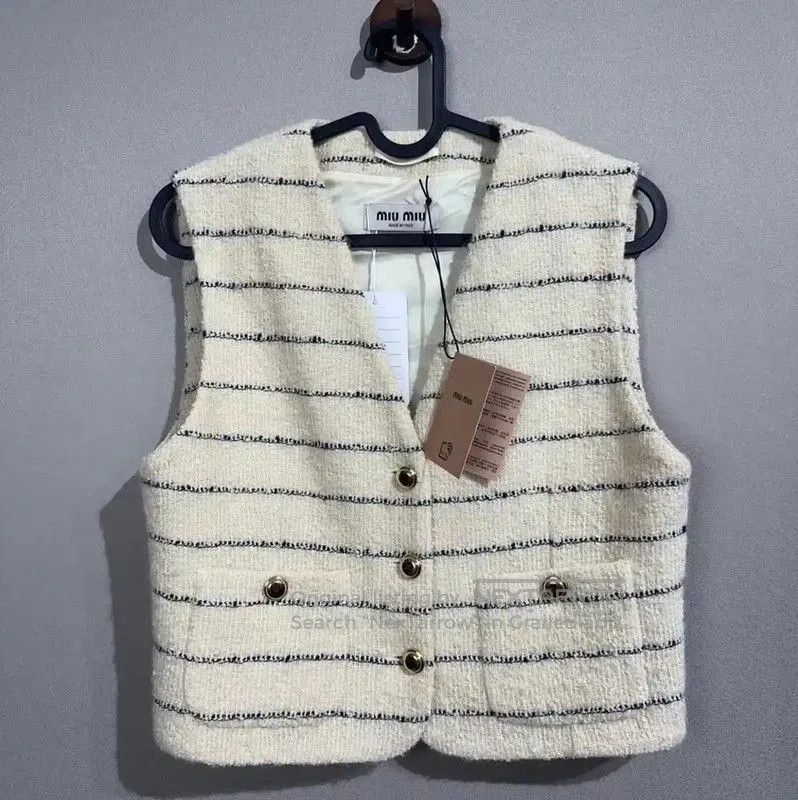Miu Miu Miu Miu Striped White Cotton Blouse . Size XXS / US 00 / IT 34 - 1 Thumbnail