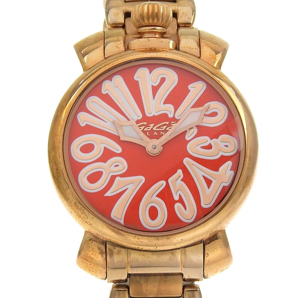 Other Other Gaga Milano MANUALE35 Gold Plated Watch Metal Quartz 6021 DUTY FREE for USA Size ONE SIZE - 1 Thumbnail
