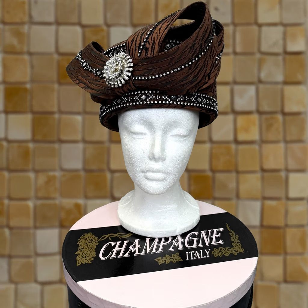 Vintage VINTAGE Elite Champagne Hat Fascinator Womens Brown  display picture 2