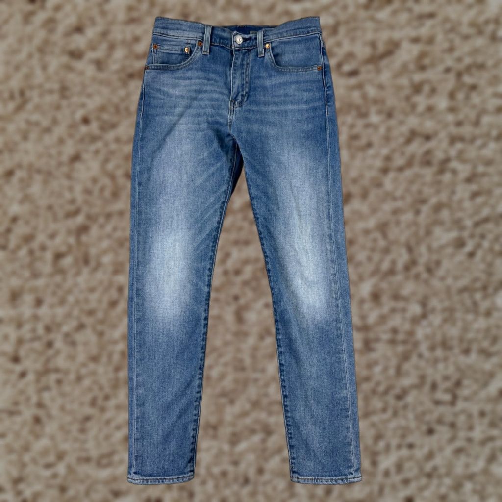 Levi's Levis 512 Jeans Adult 29 Blue Denim Cotton Slim Tapered 5-Pocket Design Regular 29x30 Mens Size US 29 - 1 Thumbnail