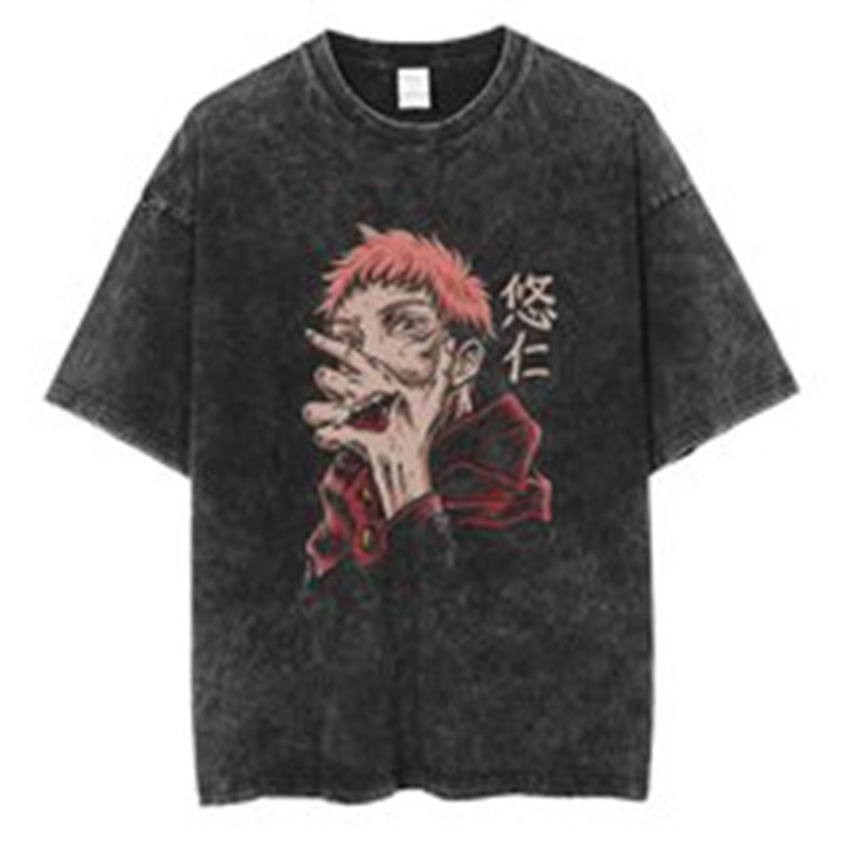 Other Street Trend: Vintage Black Anime Printed T-shirt Size US L / EU 52-54 / 3 - 1 Thumbnail