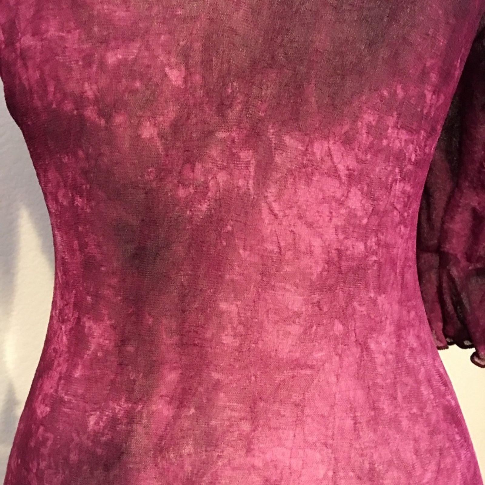 Other Hottie brand dark pink sheer bow detail top Size M / US 6-8 / IT 42-44 - 5 Thumbnail