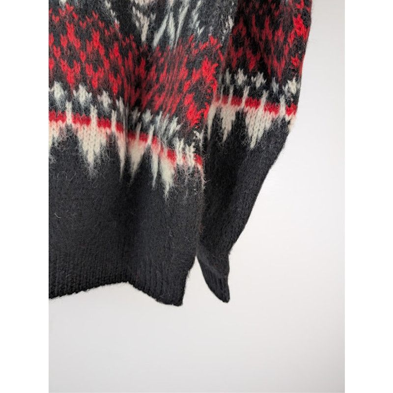 Celine o1rshd1 Boxy Crew Neck Sweater in Snowflake Jacquard Wool Size US S / EU 44-46 / 1 - 13 Thumbnail