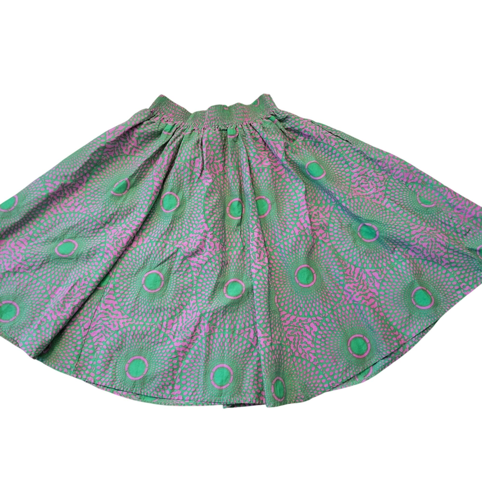 Other KaraChic Green Pink Psychedelic Skirt Pockets OS Full Circle Size 28" / US 6 / IT 42 - 8 Thumbnail