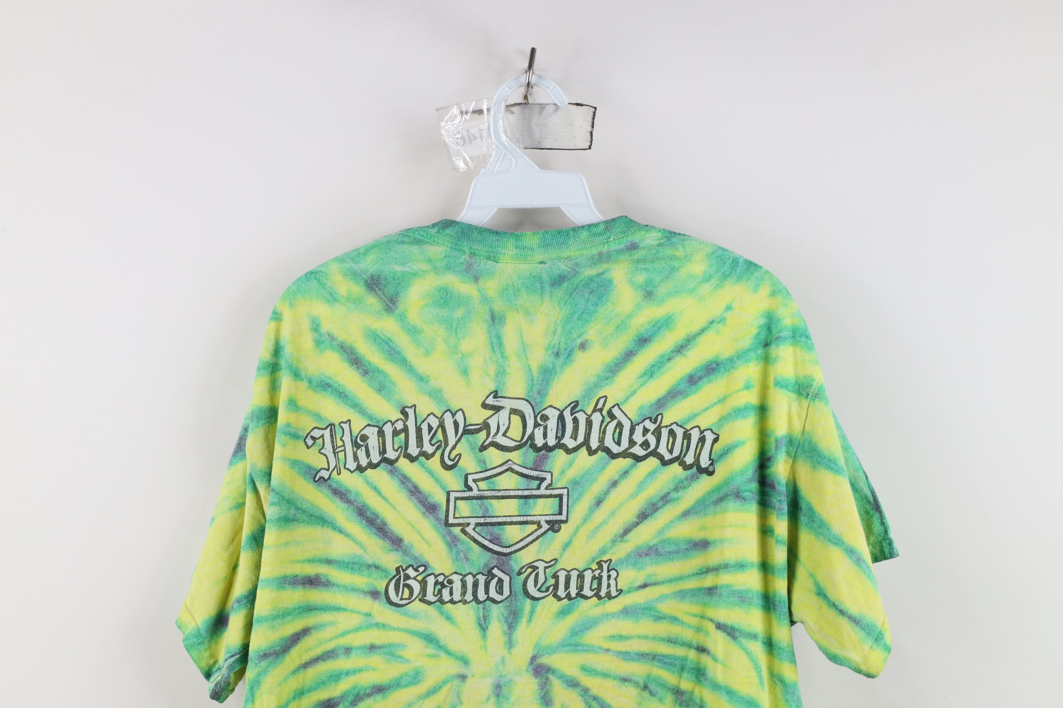 Harley Davidson Vintage Y2K Harley Davidson Spell Out Skull Tie Dye T-Shirt Size US L / EU 52-54 / 3 - 12 Thumbnail