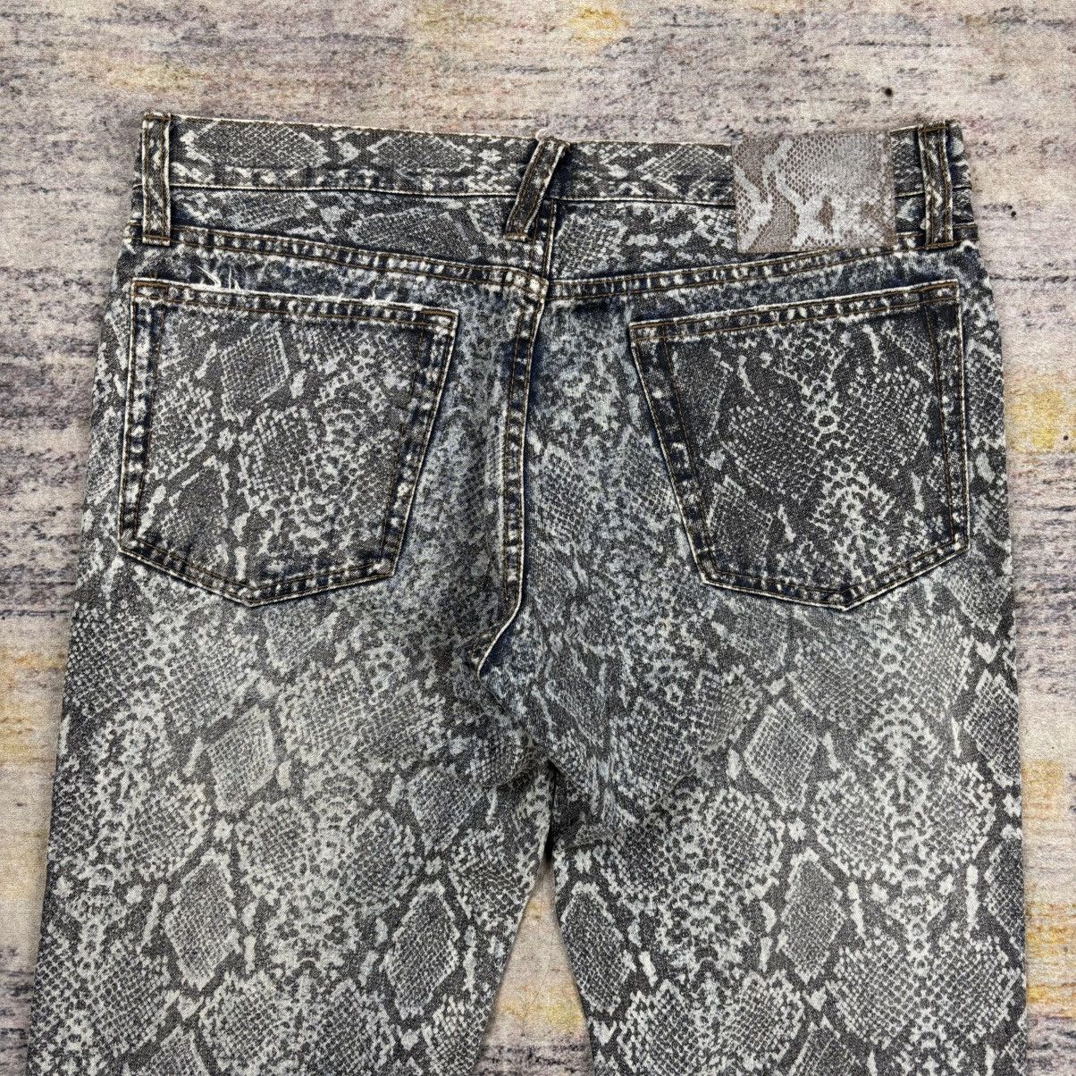 PPFM Ppfm Snake skin print flared / bootcut denim pants Size US 32 / EU 48 - 5 Thumbnail