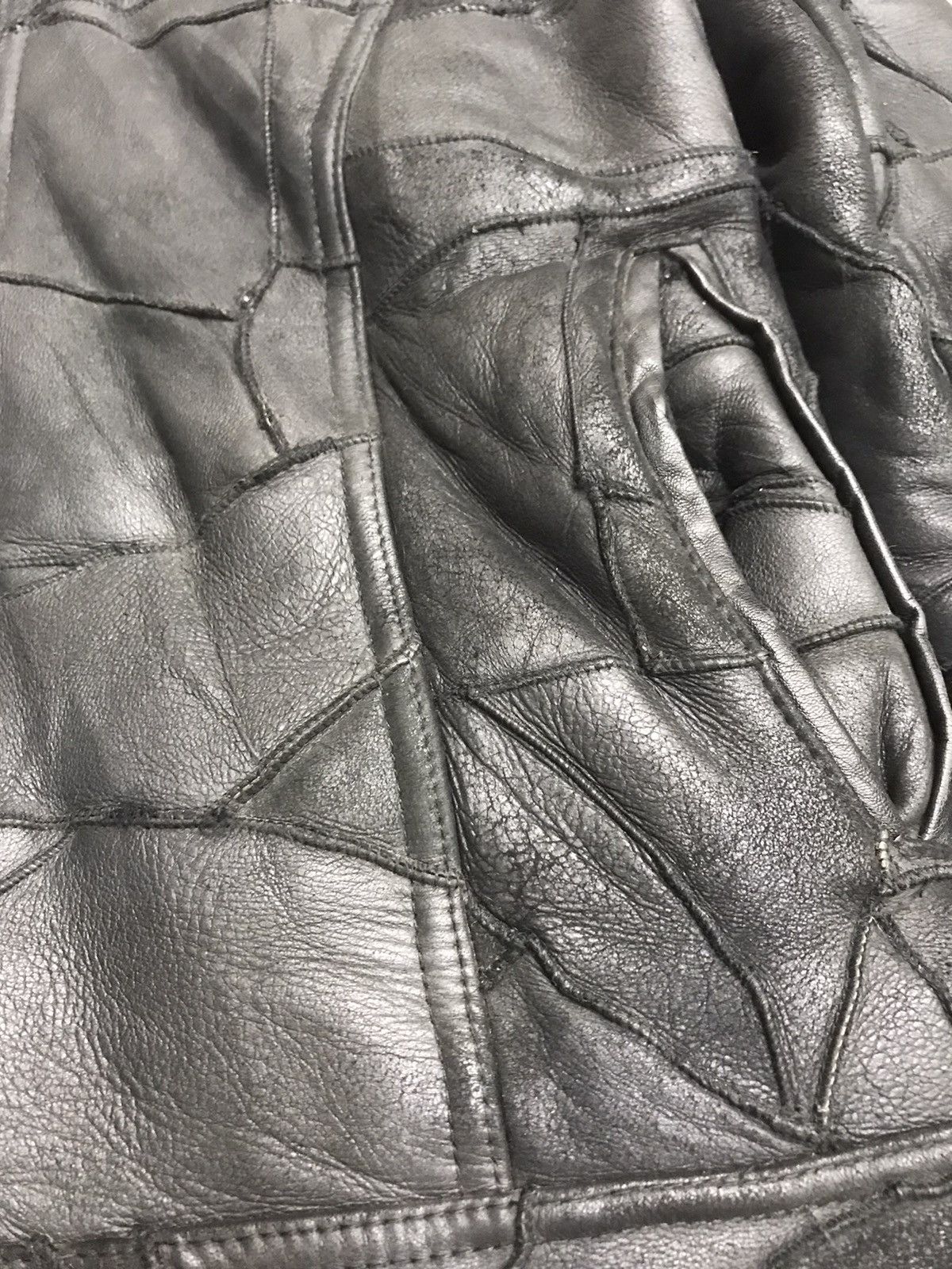 Japanese Brand 💥ARCHIVAL💥Vie Homme Ve Femme Patch Goatskin Leather Jacket Size US S / EU 44-46 / 1 - 22 Thumbnail