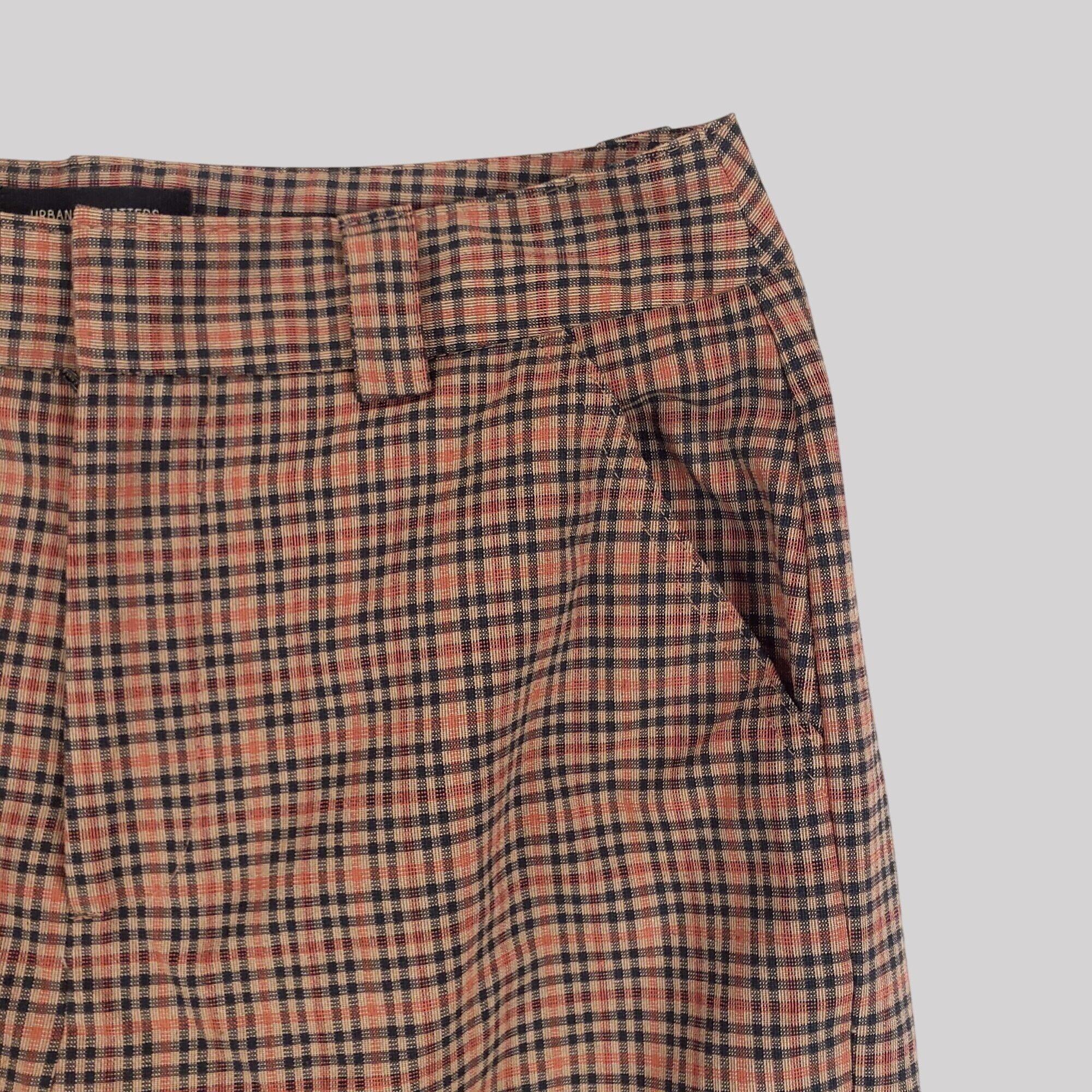 Urban Outfitters Urban Outfitters Brown/Tan Checkered Plaid Cargo Jogger Pant Size 28" / US 6 / IT 42 - 11 Thumbnail