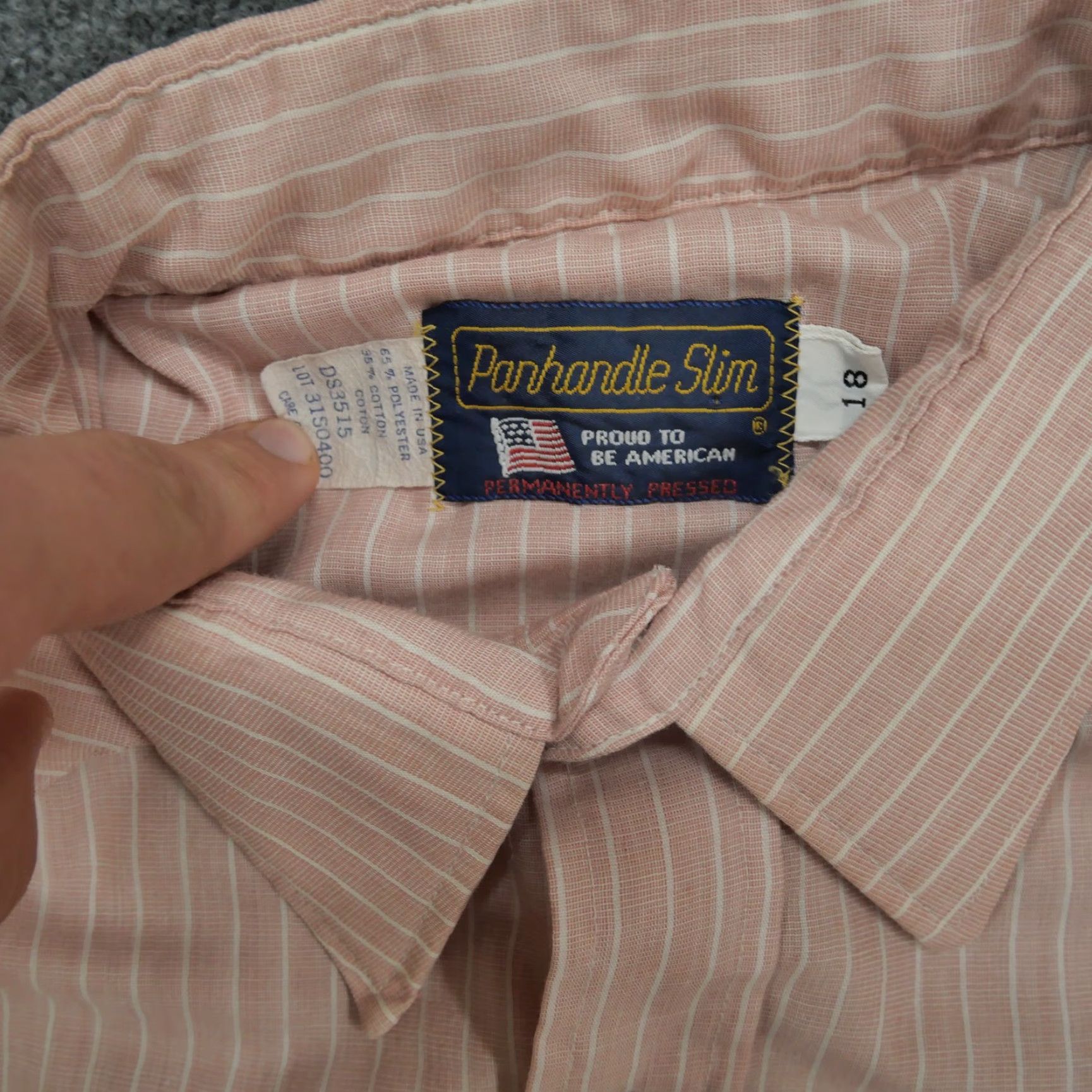 Vintage VINTAGE Panhandle Slim Shirt Mens 18 Pink Striped Pearl Snap Western Rodeo 90s Size US XXL / EU 58 / 5 - 2 Thumbnail