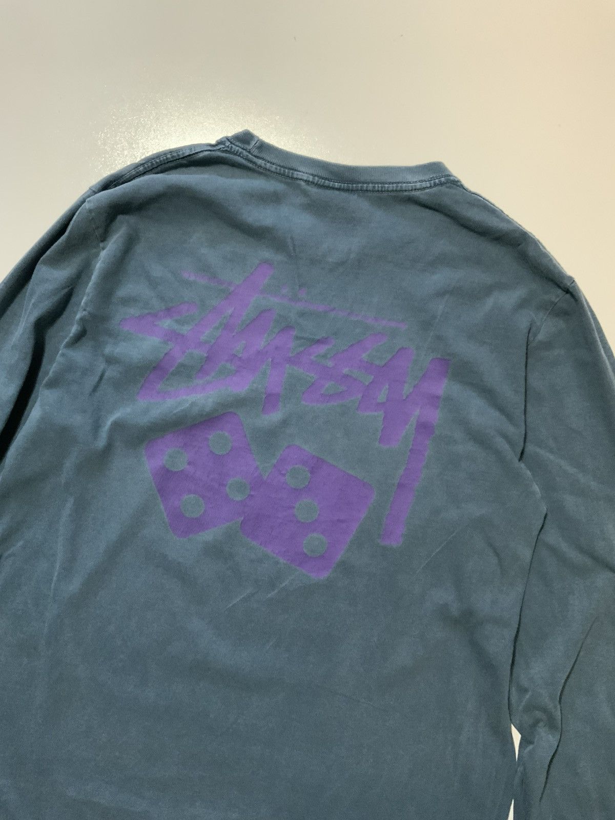 Stussy Stussy Pigment Dyed Blue Dice Skateboarding Graphic T-Shirt Size US S / EU 44-46 / 1 - 5 Thumbnail