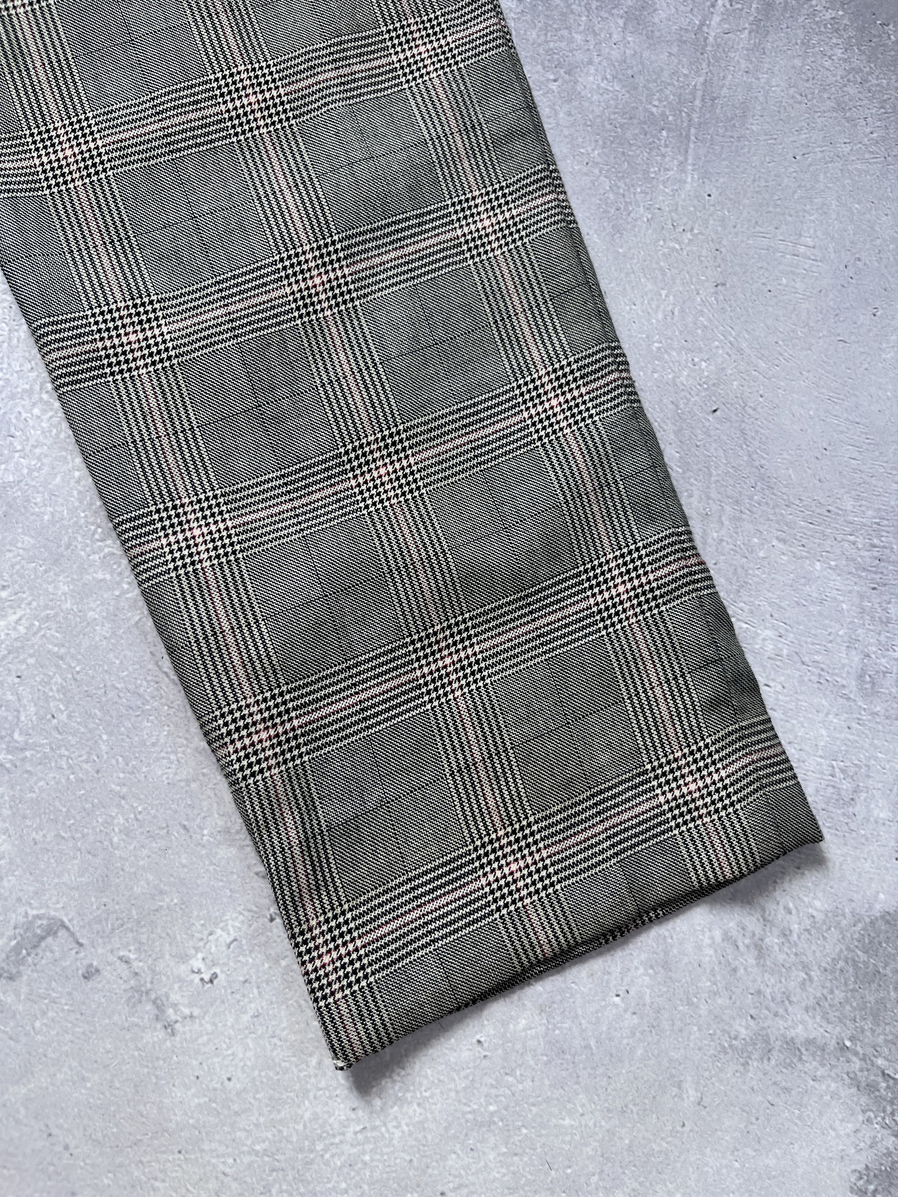 Gucci Gucci Tom Ford Era Silk/Wool Gray Check Trousers Pants Size 28" / US 6 / IT 42 - 3 Thumbnail