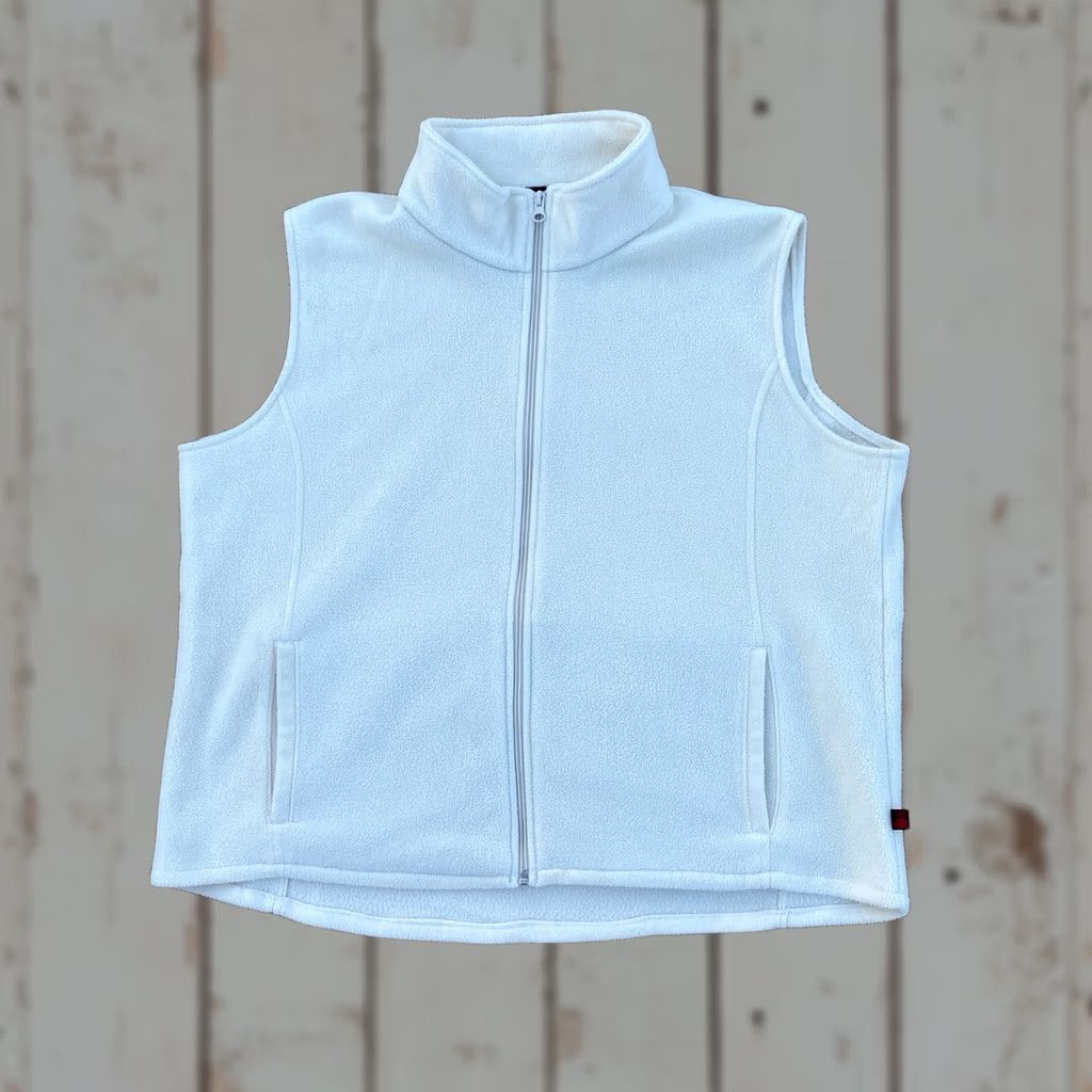 Vintage Woolrich Vest Womens XL Ivory Fleece Sleeveless Casual Zip Pockets Outdoors Regular Fit Size XL / US 12-14 / IT 48-50 - 1 Thumbnail