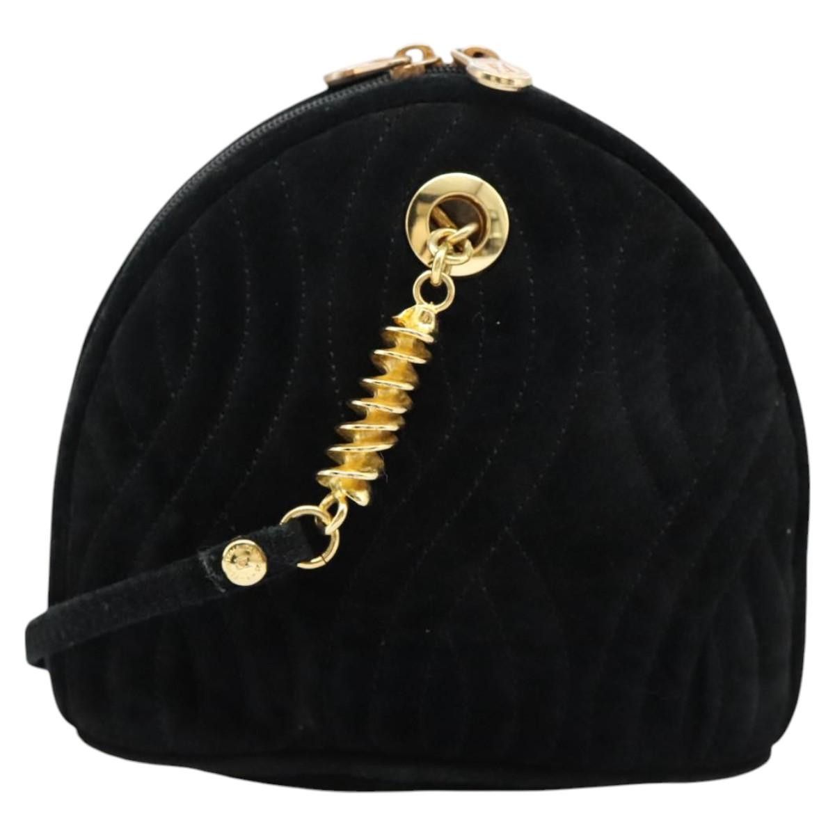 Black Suede Shoulder Bag (Pre-Owned)