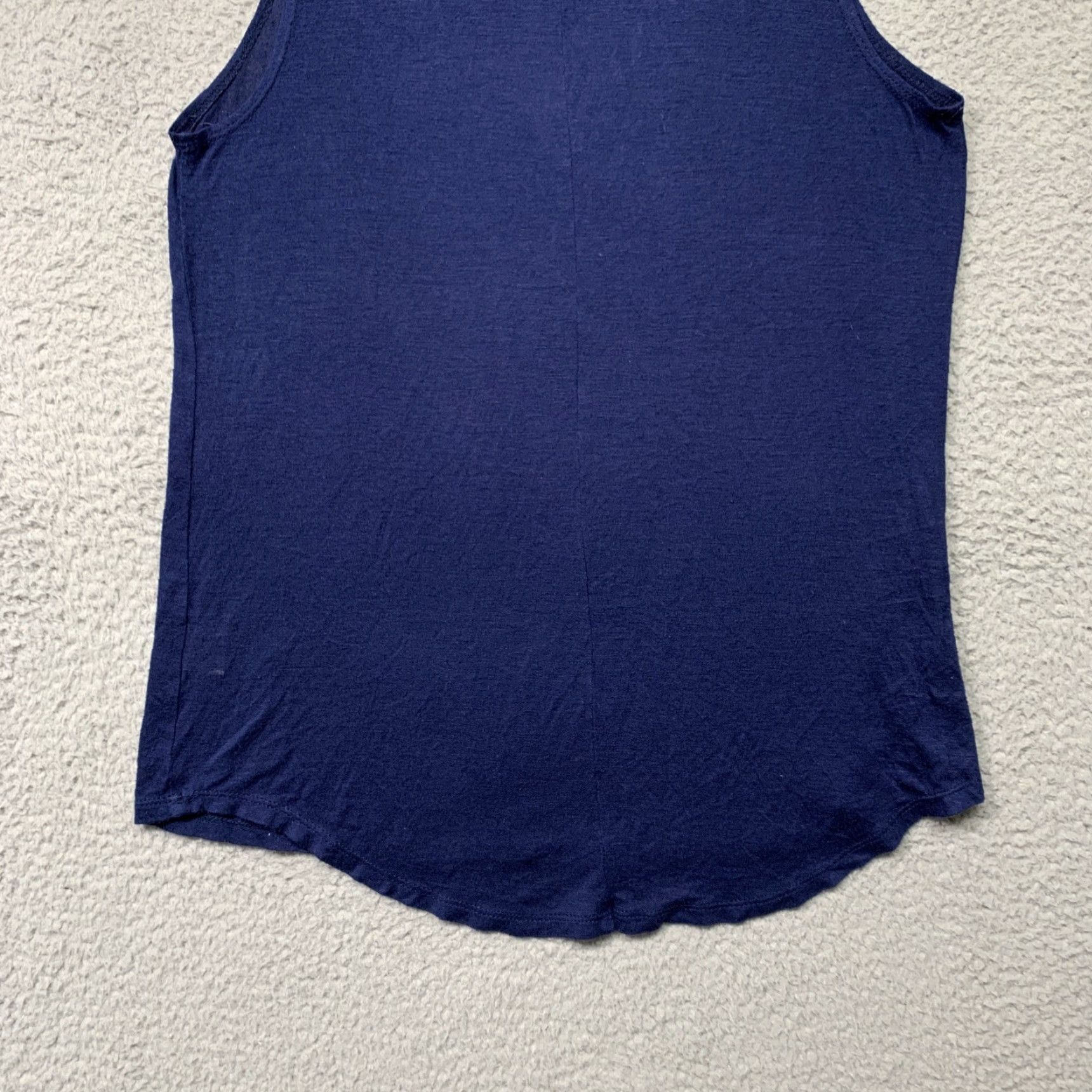 Vintage Rebellious One Tank Top Women’s Small Blue White Graphic Rounded Hem Shirt Womens Tank Top Short Sleeveless Round Neck Size S / US 4 / IT 40 - 6 Thumbnail