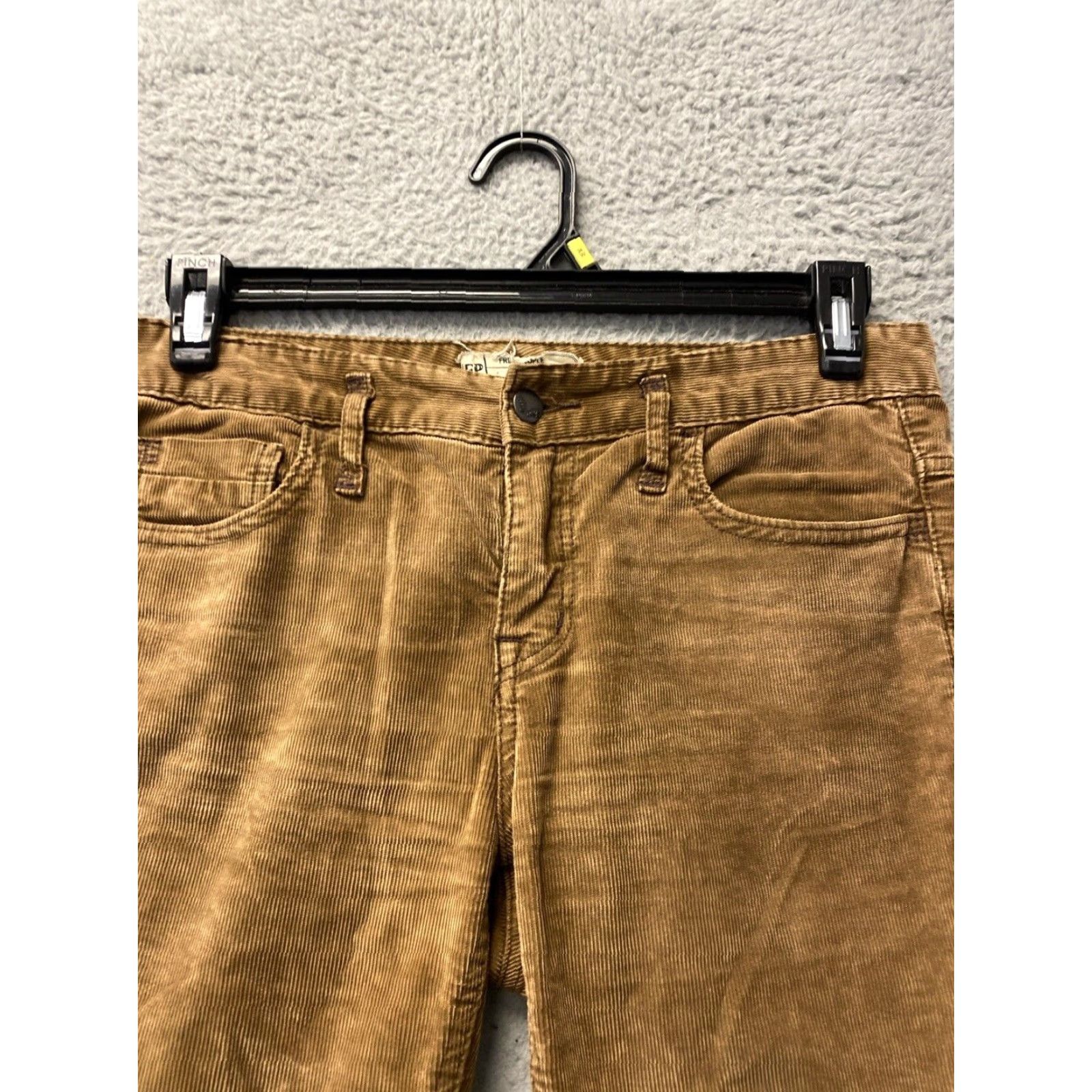 Free People Free People Pants Women 32 Brown Solid Corduroy Skinny High Waist Stretch Zip 32in Inseam Size 24" / US 00 / IT 34 - 2 Thumbnail