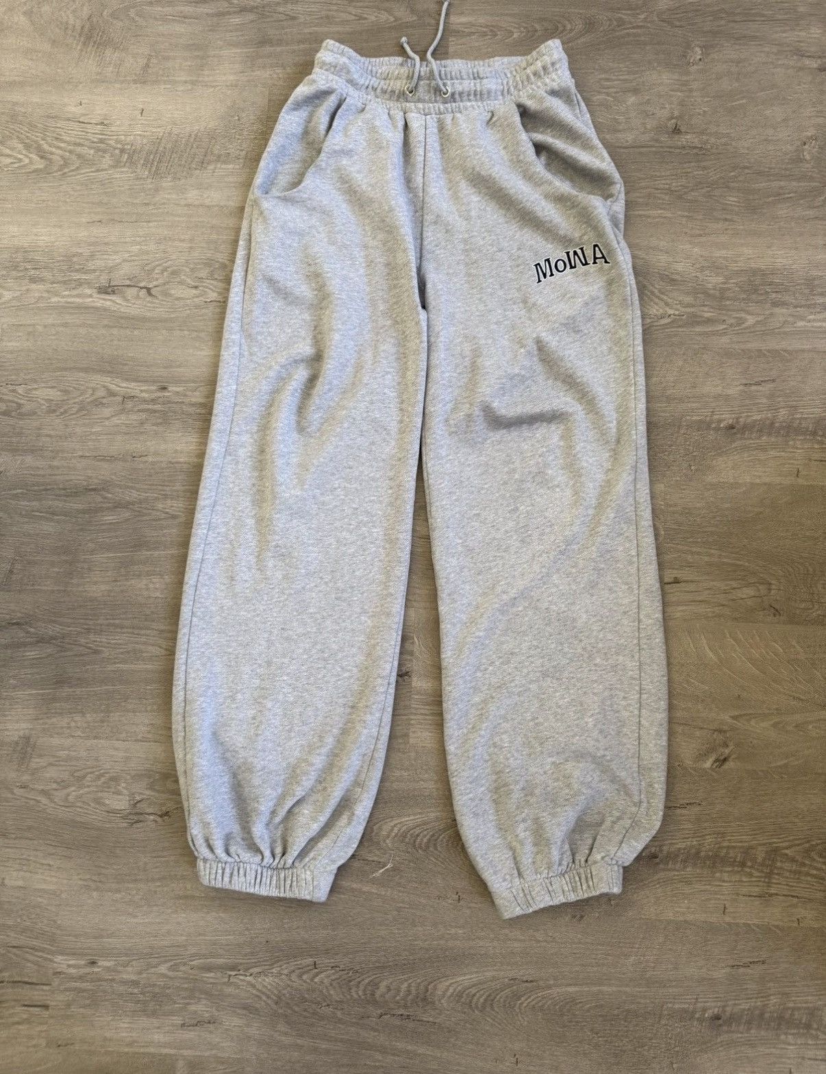Mowalola MOWALOLA STAMP JOGGERS GREY | Grailed