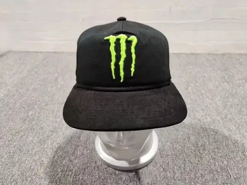 Japanese Brand × Vintage Monster Energy Drink Embroidered Snapback Hat Black Size ONE SIZE - 2 Thumbnail